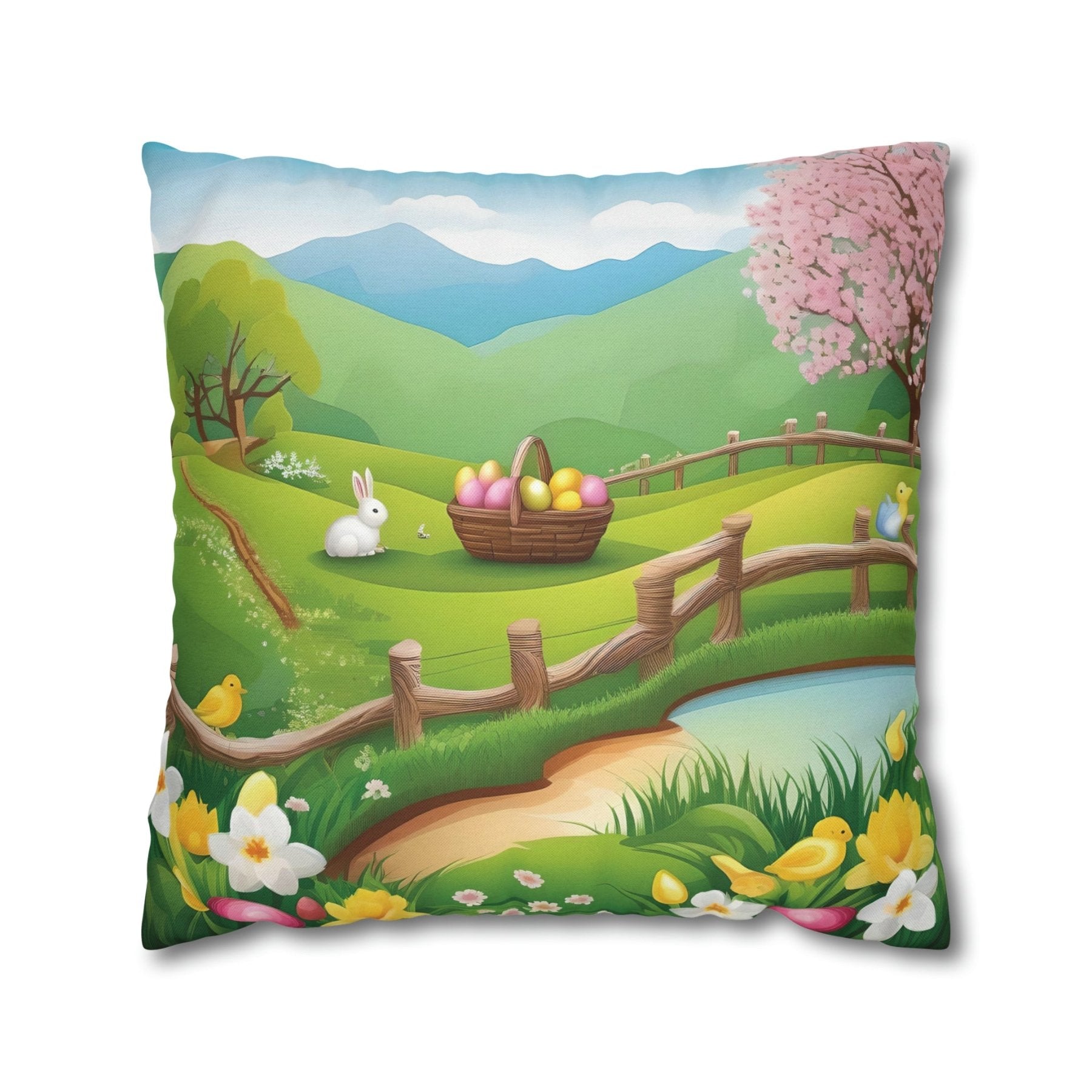 Easter Scene Throw Pillow Cover, Throw Pillow Case, Qty 1, (11) - Janlyn's Crafts