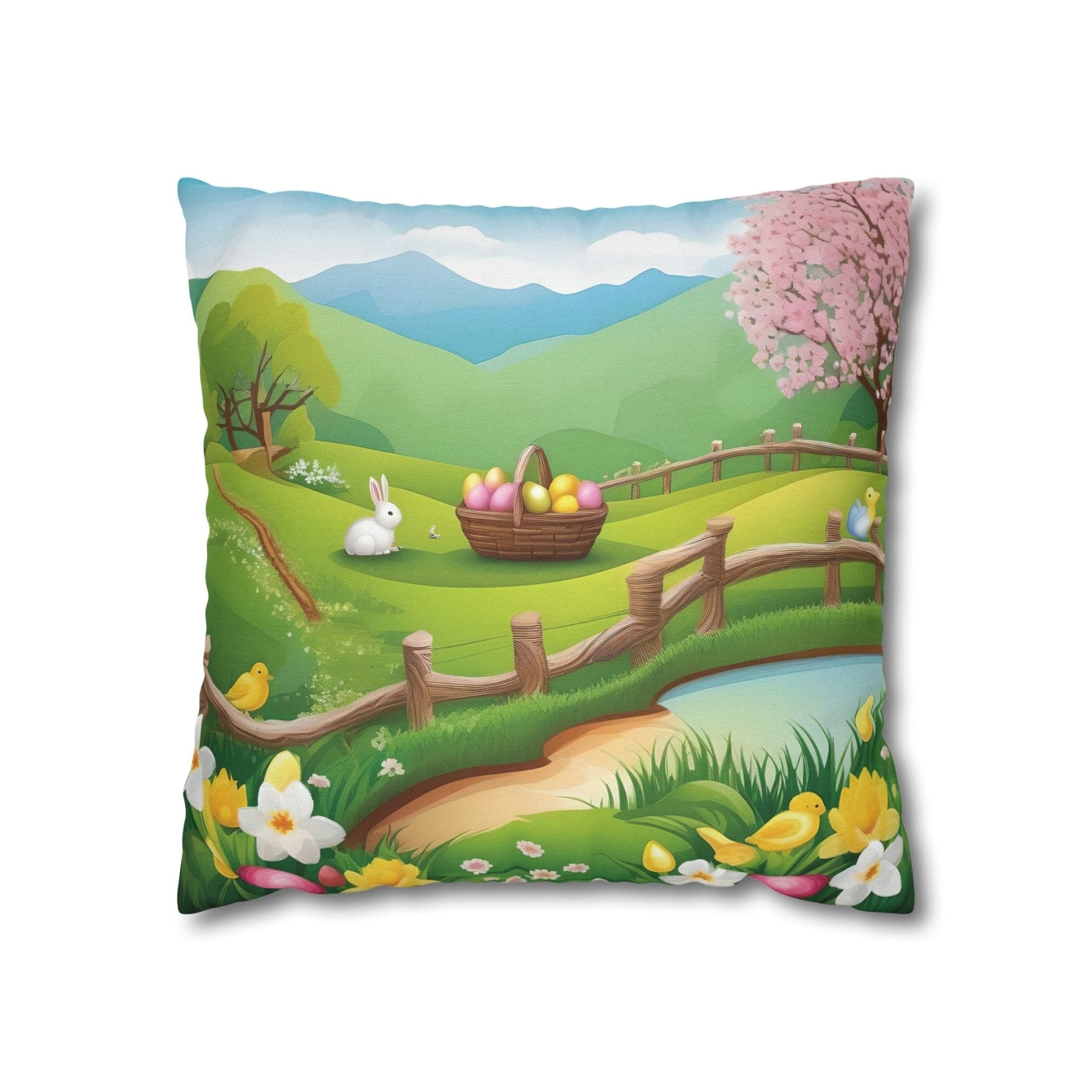 Easter Scene Throw Pillow Cover, Throw Pillow Case, Qty 1, (11) - Janlyn's Crafts