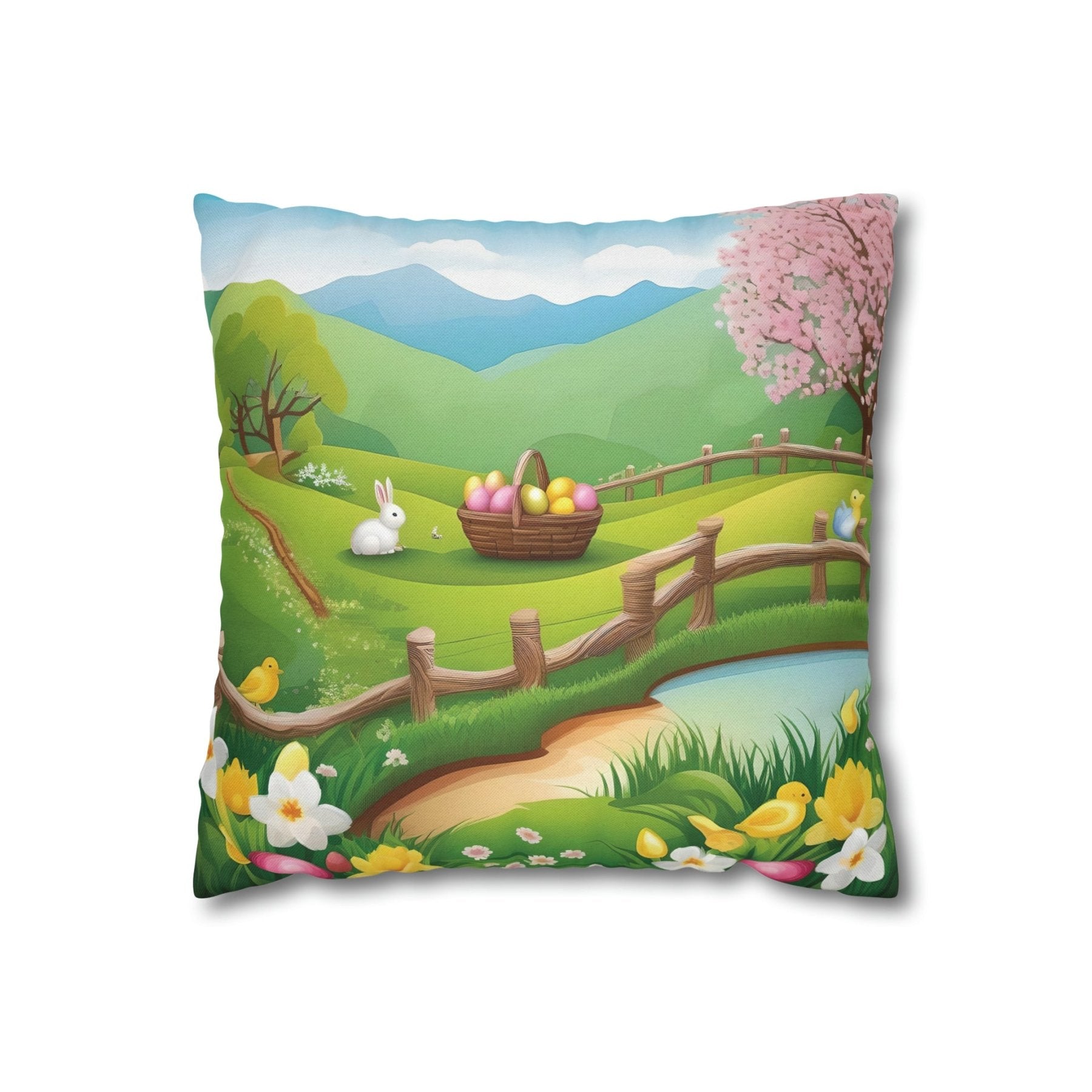 Easter Scene Throw Pillow Cover, Throw Pillow Case, Qty 1, (11) - Janlyn's Crafts