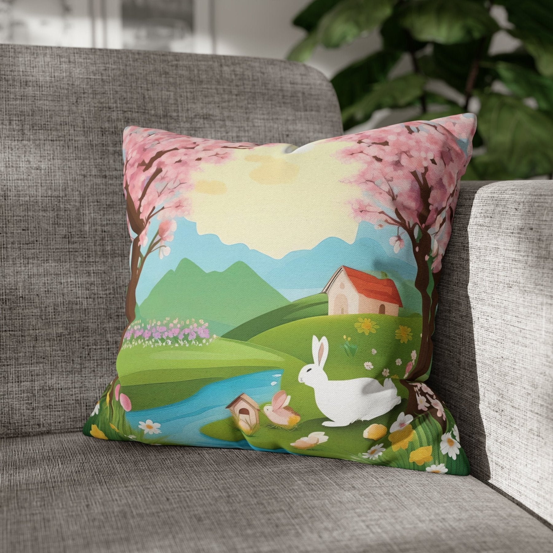 Easter Scene Throw Pillow Cover, Throw Pillow Case, Qty 1, (12) - Janlyn's Crafts