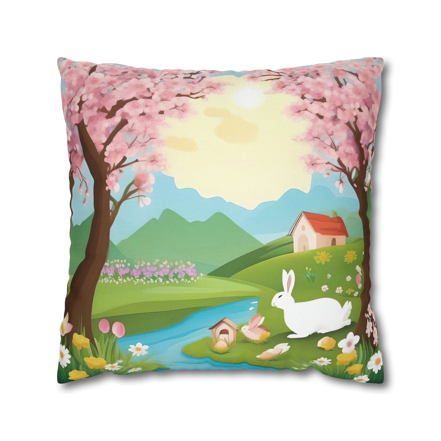 Easter Scene Throw Pillow Cover, Throw Pillow Case, Qty 1, (12) - Janlyn's Crafts