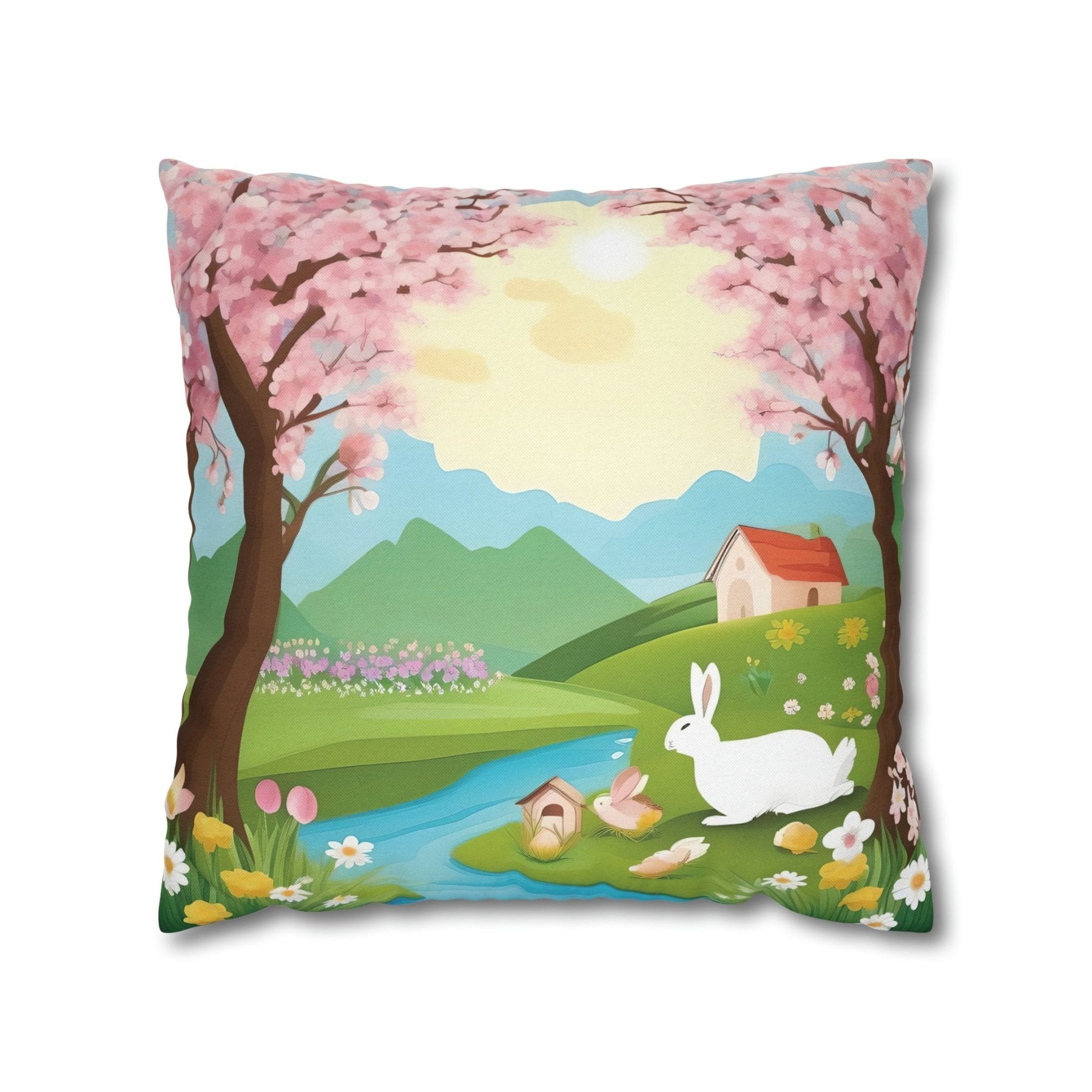 Easter Scene Throw Pillow Cover, Throw Pillow Case, Qty 1, (12) - Janlyn's Crafts