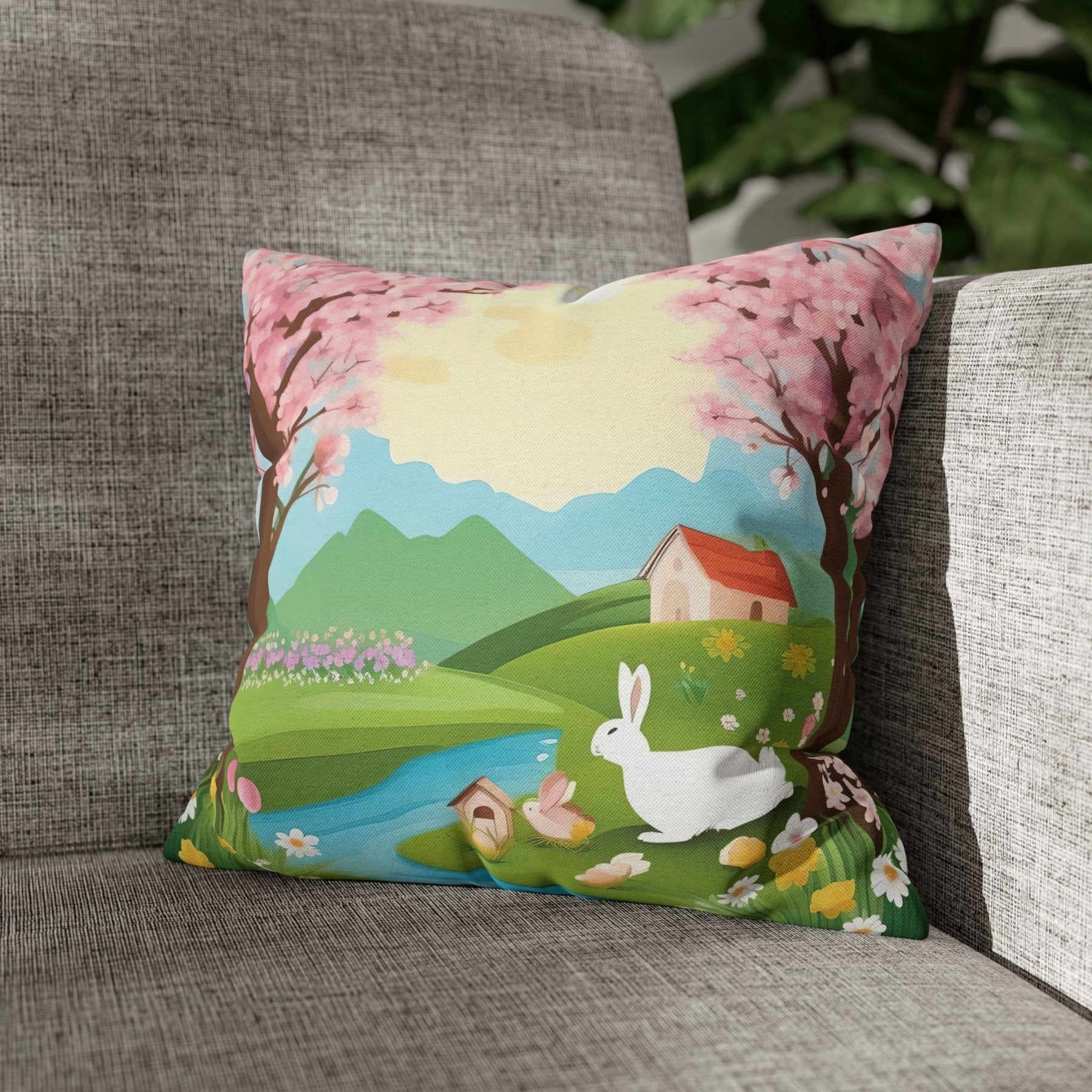 Easter Scene Throw Pillow Cover, Throw Pillow Case, Qty 1, (12) - Janlyn's Crafts