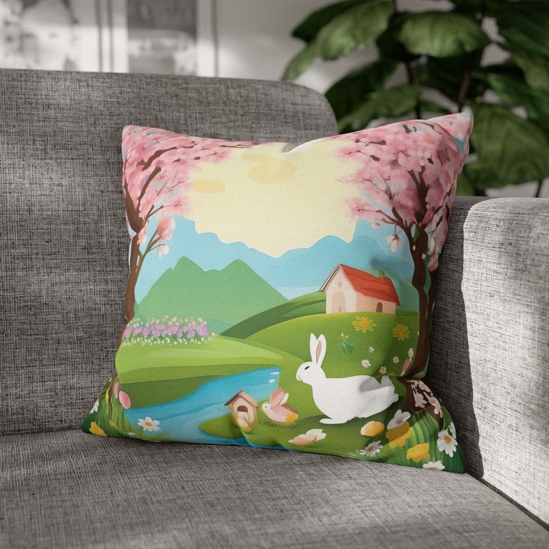 Easter Scene Throw Pillow Cover, Throw Pillow Case, Qty 1, (12) - Janlyn's Crafts