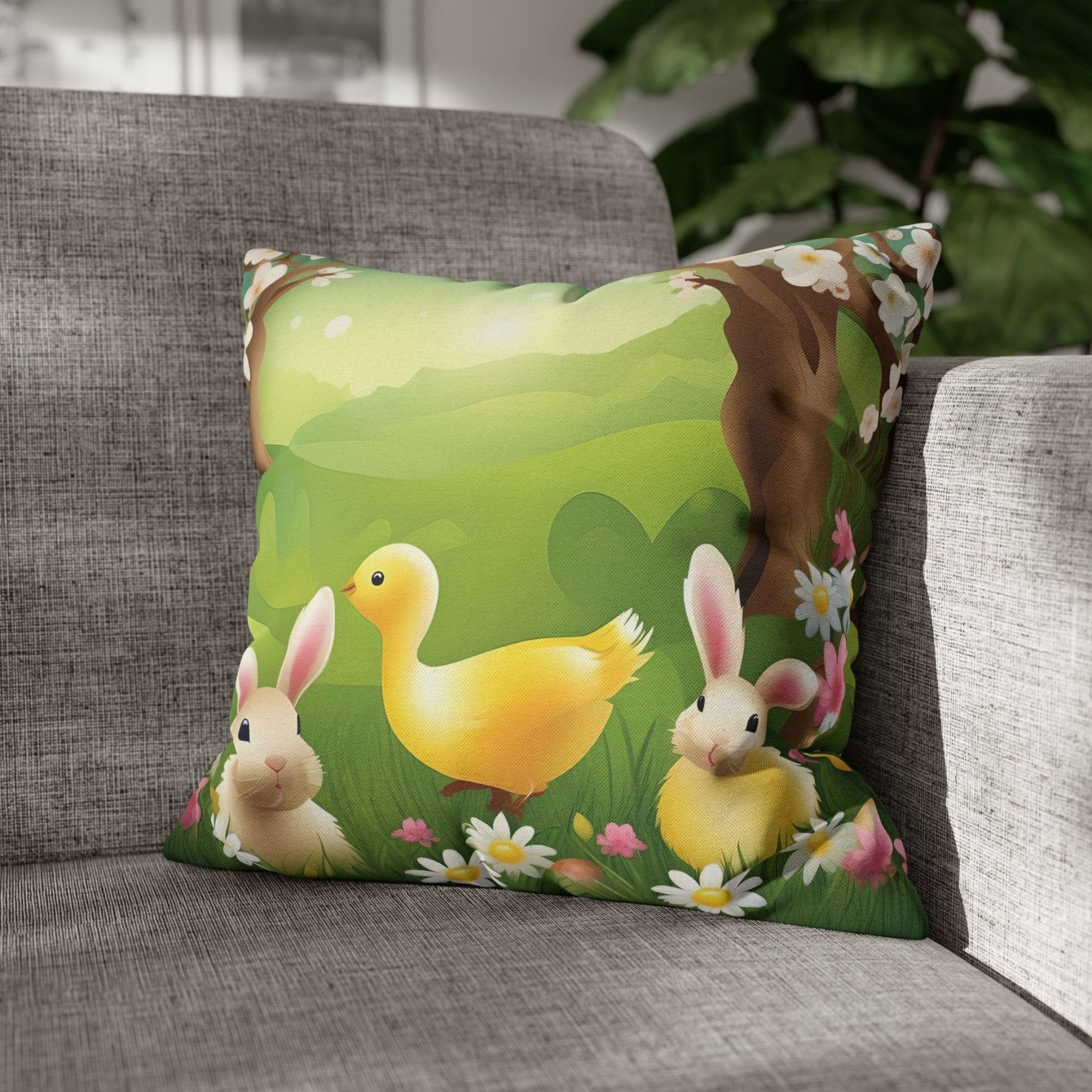 Easter Scene Throw Pillow Cover, Throw Pillow Case, Qty 1, (13) - Janlyn's Crafts