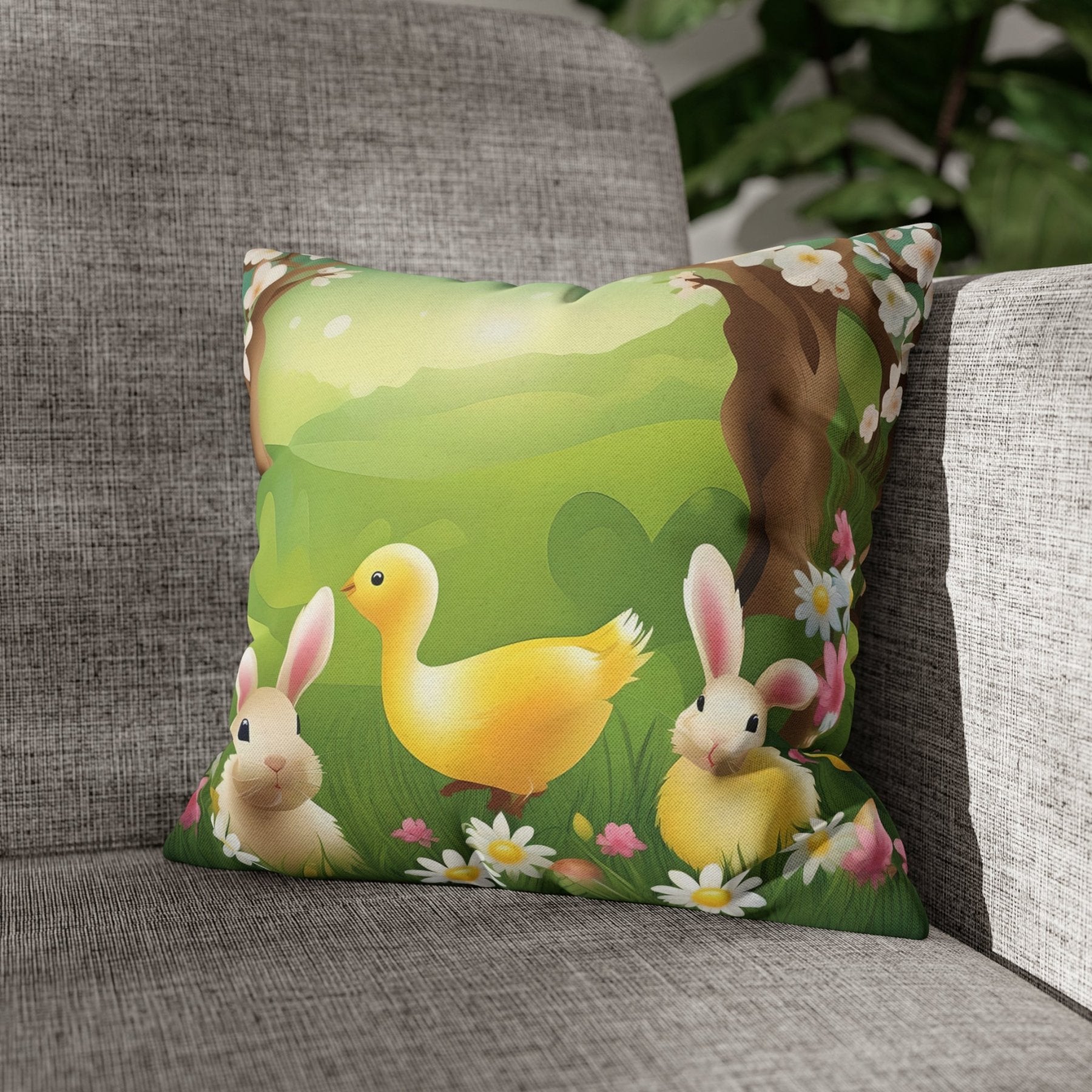 Easter Scene Throw Pillow Cover, Throw Pillow Case, Qty 1, (13) - Janlyn's Crafts