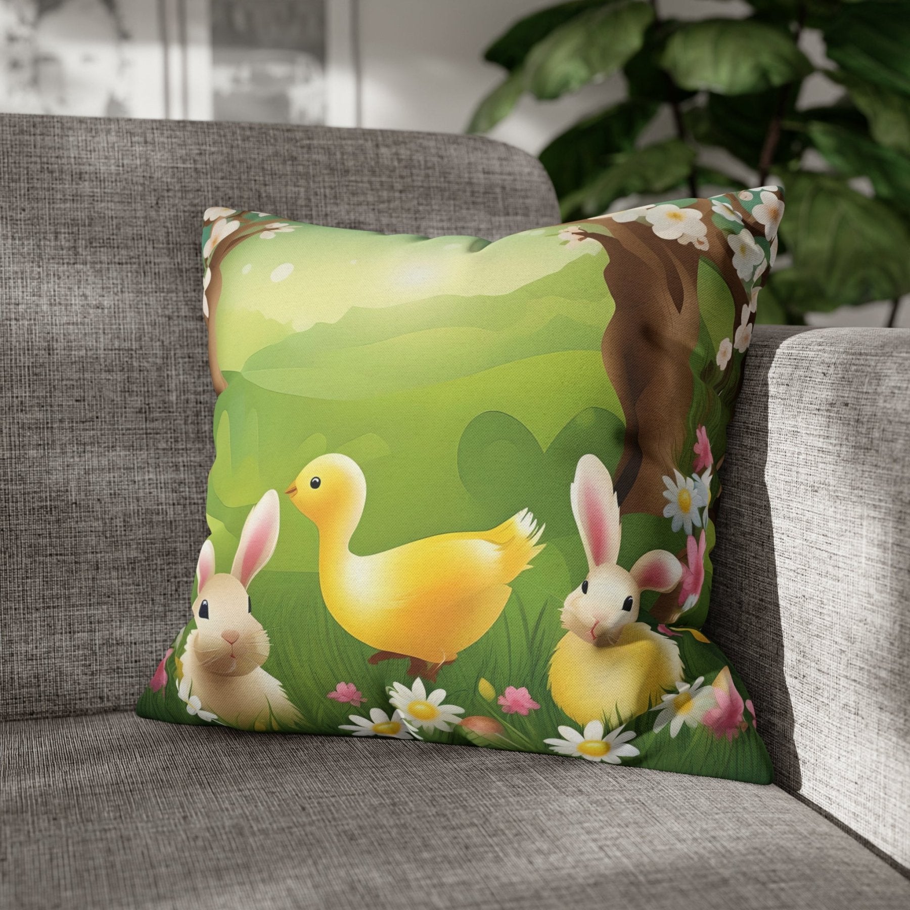 Easter Scene Throw Pillow Cover, Throw Pillow Case, Qty 1, (13) - Janlyn's Crafts