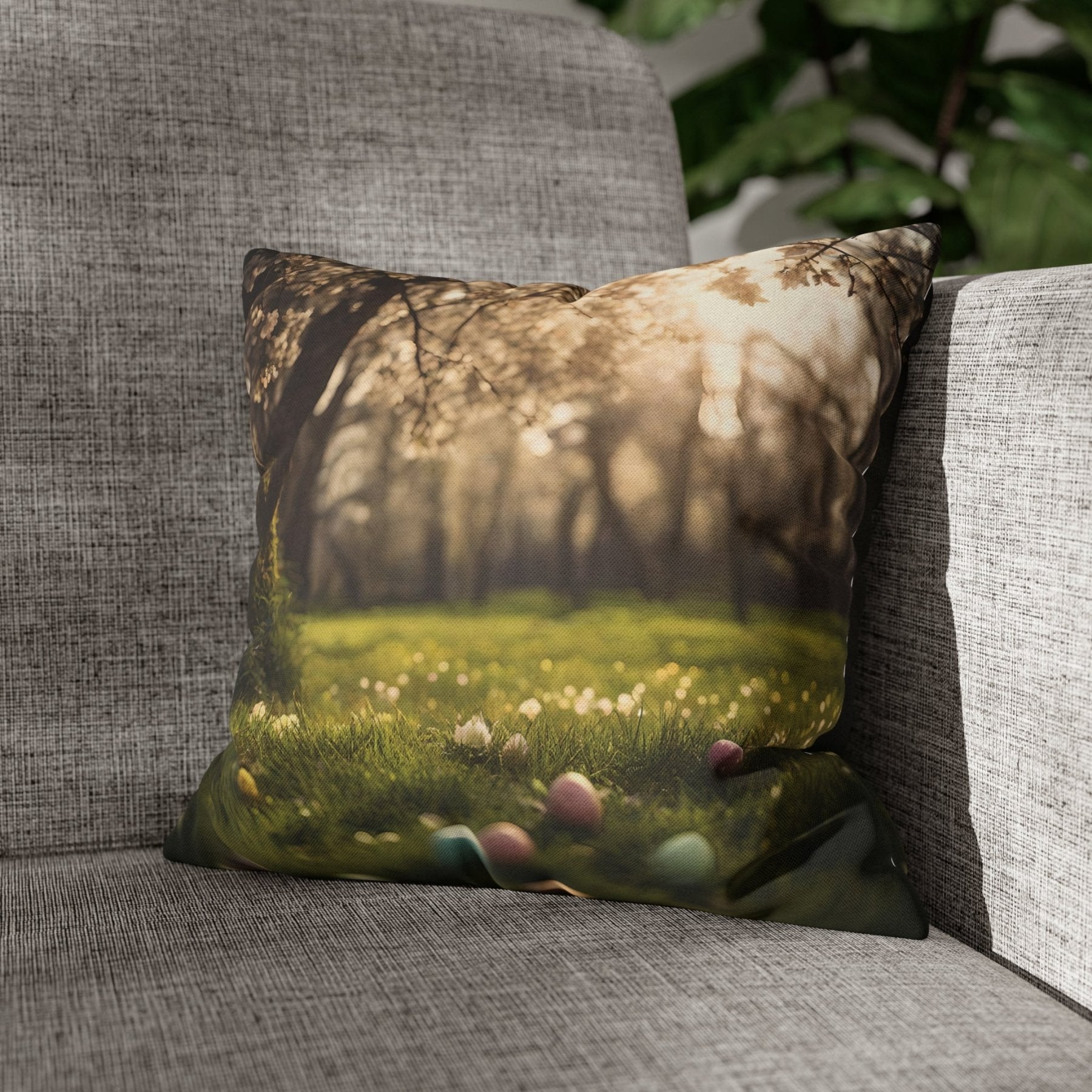 Easter Scene Throw Pillow Cover, Throw Pillow Case, Qty 1, (14) - Janlyn's Crafts