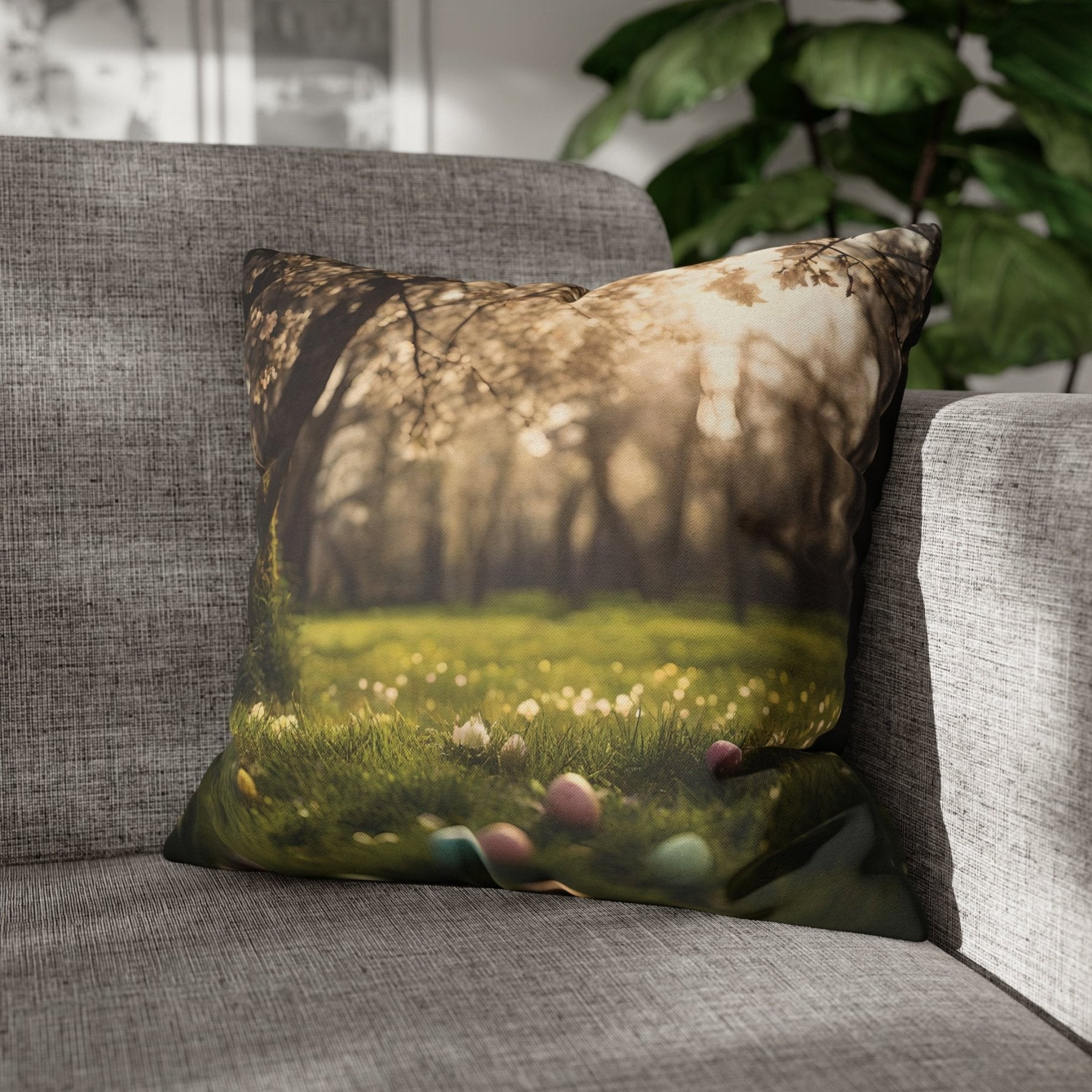 Easter Scene Throw Pillow Cover, Throw Pillow Case, Qty 1, (14) - Janlyn's Crafts