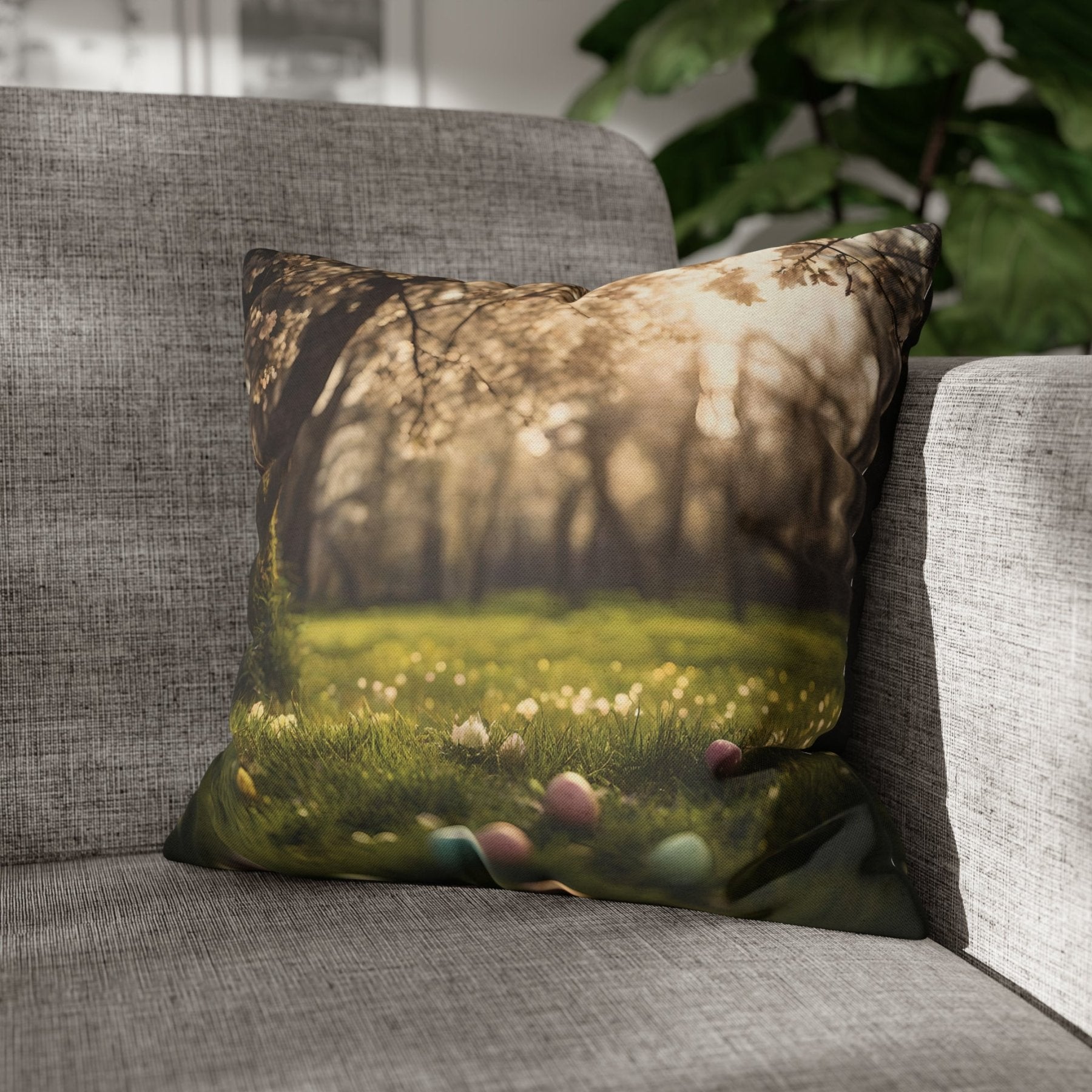 Easter Scene Throw Pillow Cover, Throw Pillow Case, Qty 1, (14) - Janlyn's Crafts