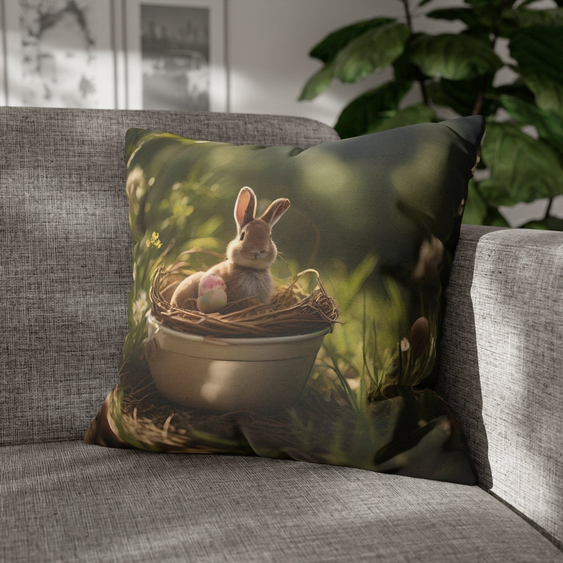 Easter Scene Throw Pillow Cover, Throw Pillow Case, Qty 1, (3) - Janlyn's Crafts