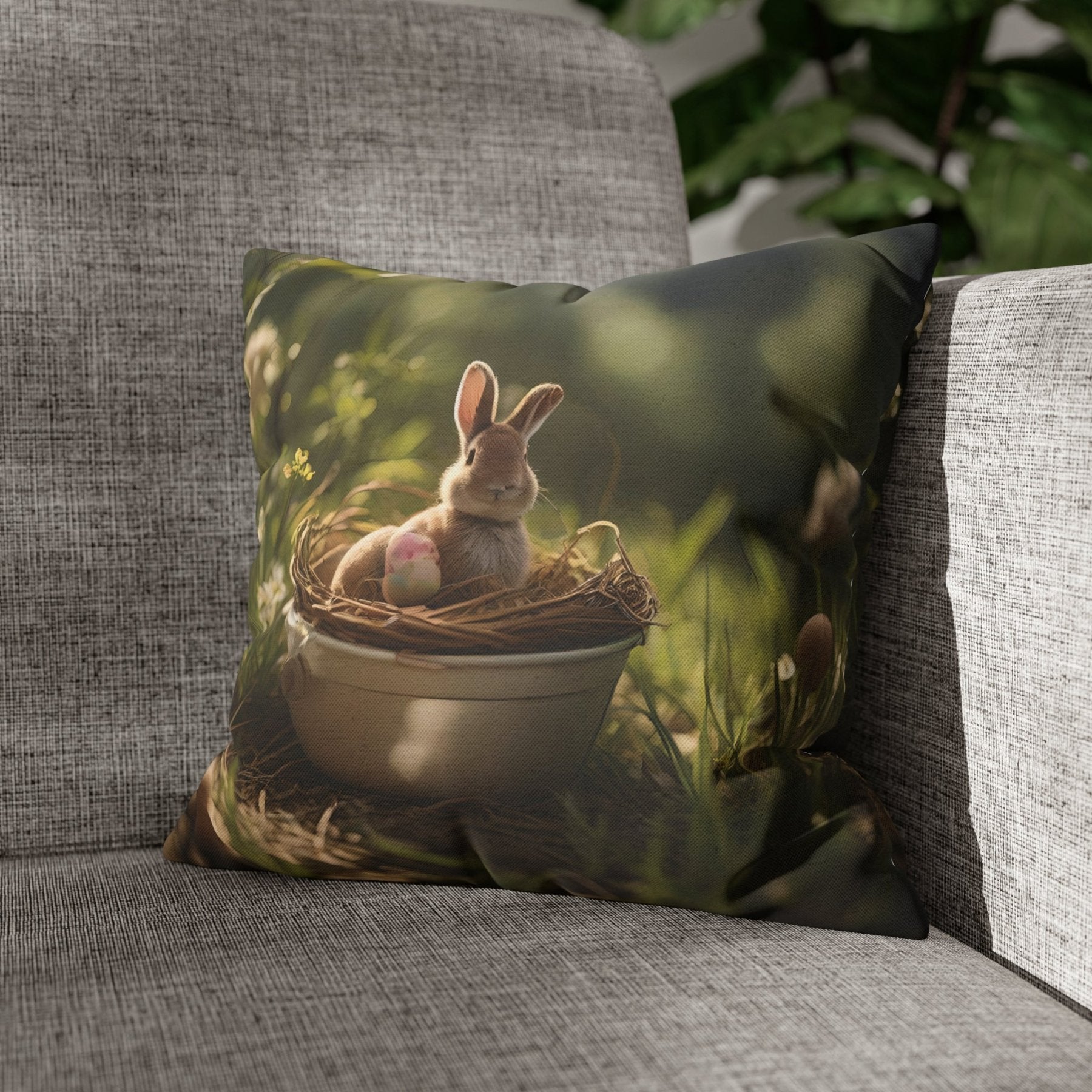 Easter Scene Throw Pillow Cover, Throw Pillow Case, Qty 1, (3) - Janlyn's Crafts