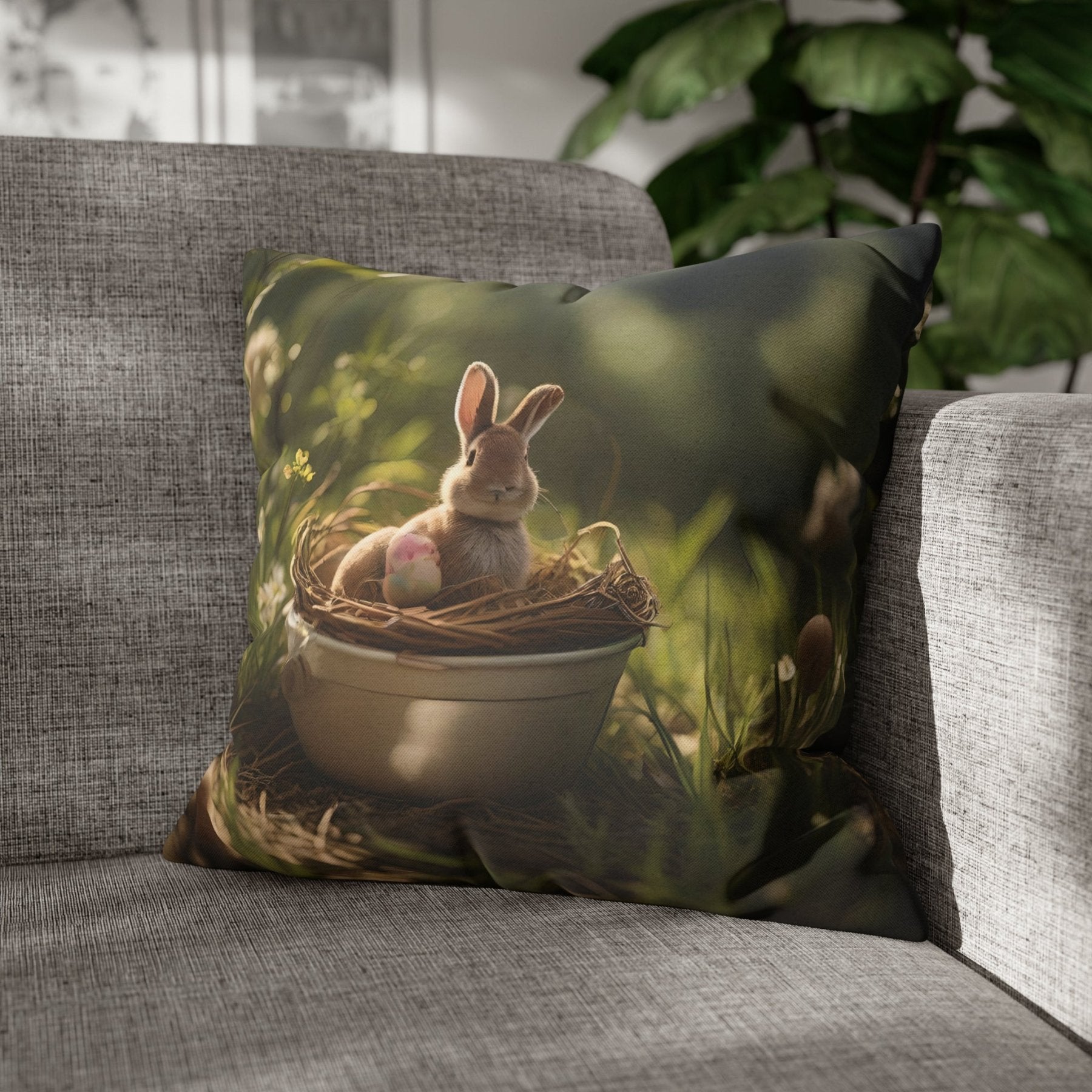 Easter Scene Throw Pillow Cover, Throw Pillow Case, Qty 1, (3) - Janlyn's Crafts