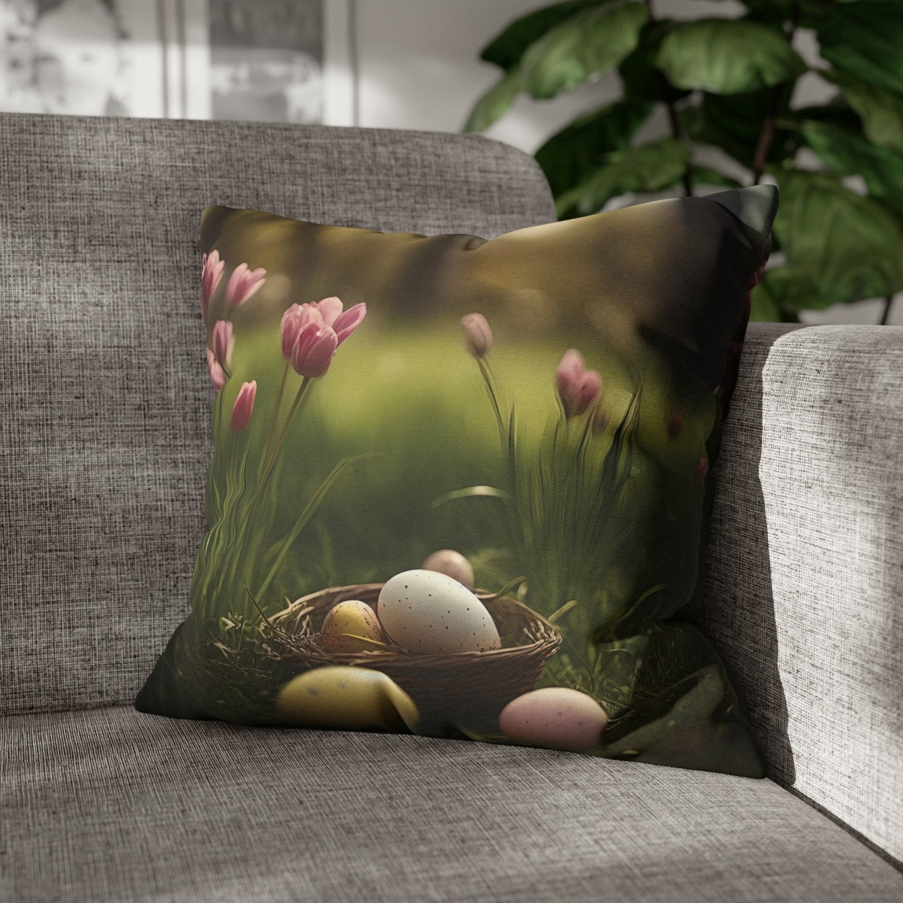 Easter Scene Throw Pillow Cover, Throw Pillow Case, Qty 1, (4) - Janlyn's Crafts