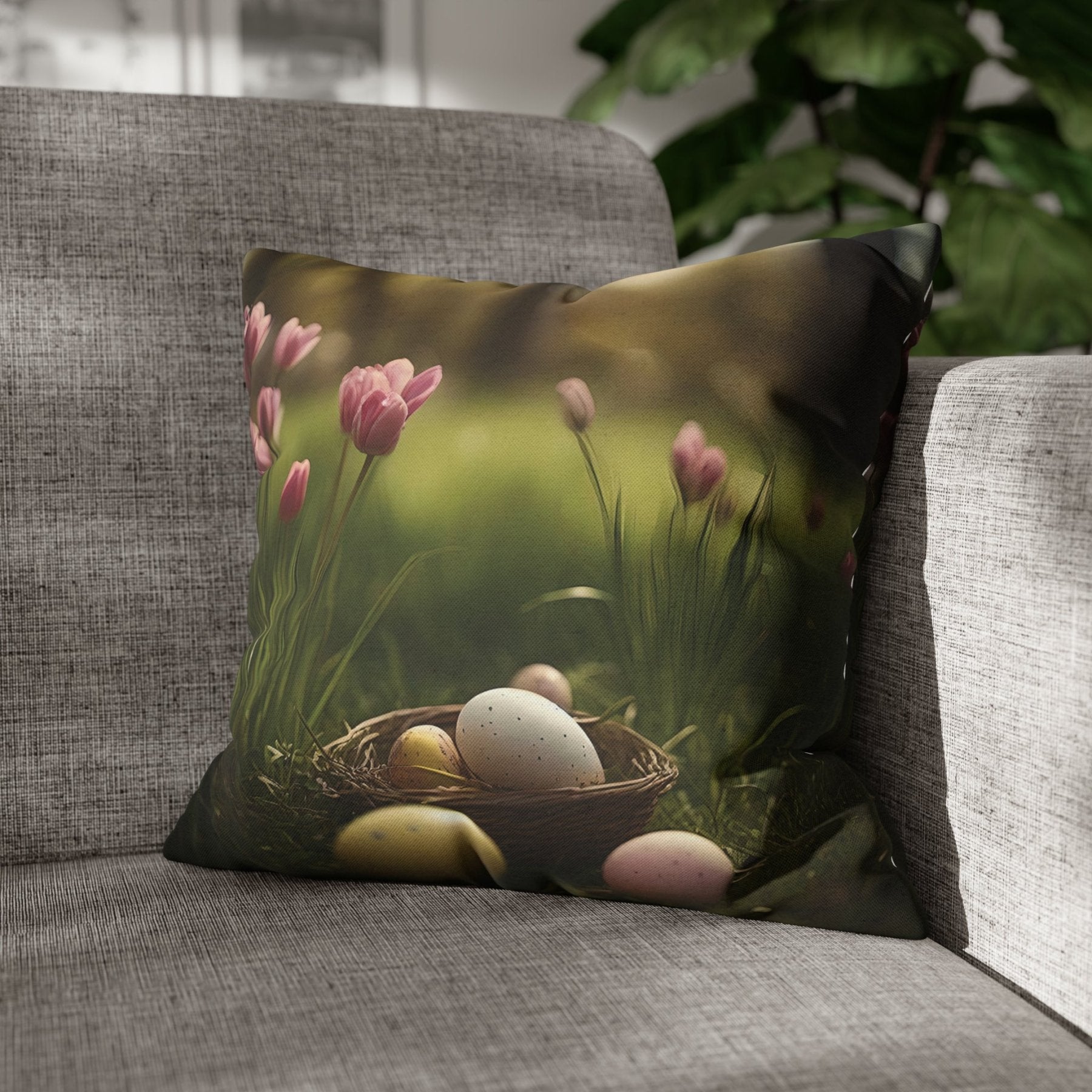 Easter Scene Throw Pillow Cover, Throw Pillow Case, Qty 1, (4) - Janlyn's Crafts