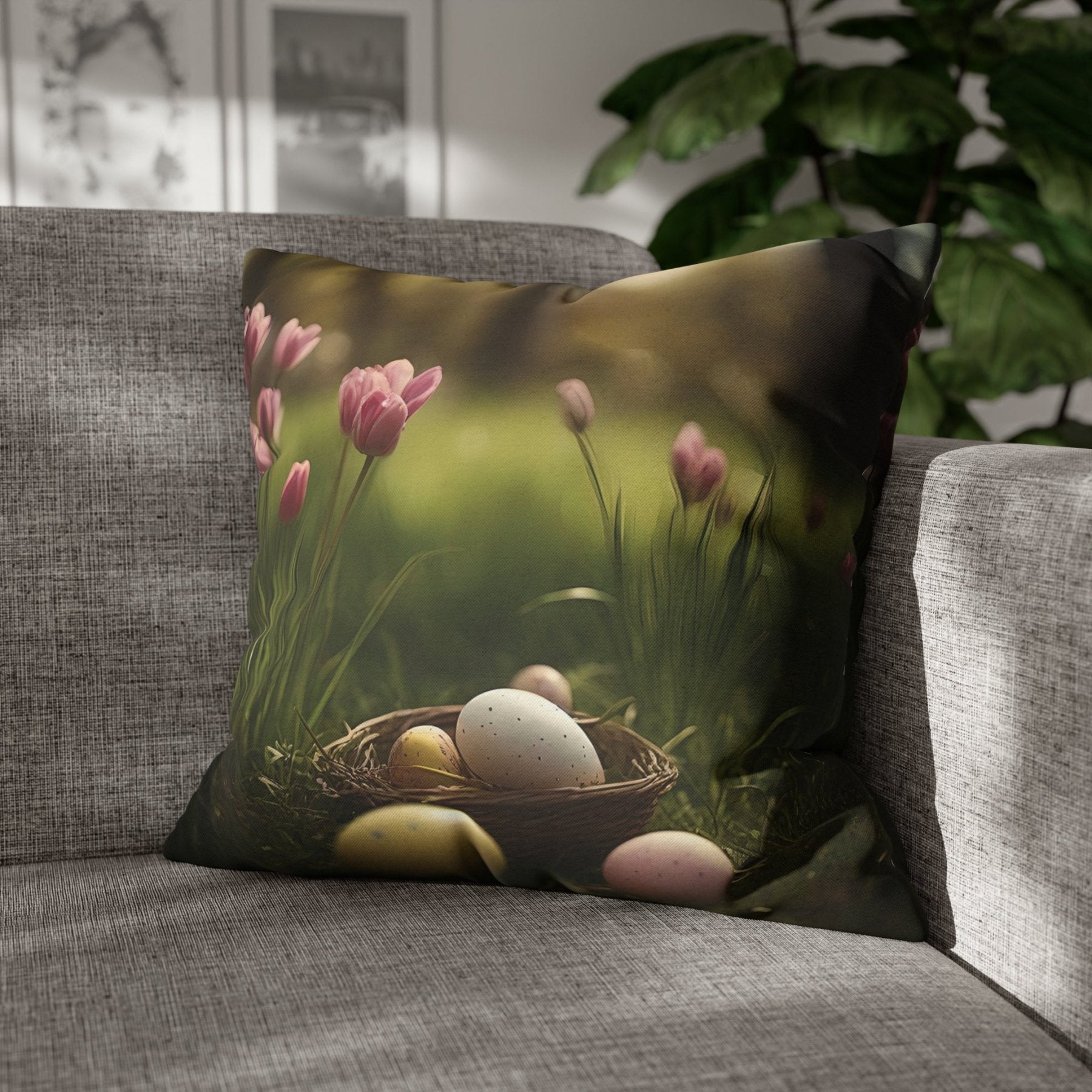 Easter Scene Throw Pillow Cover, Throw Pillow Case, Qty 1, (4) - Janlyn's Crafts