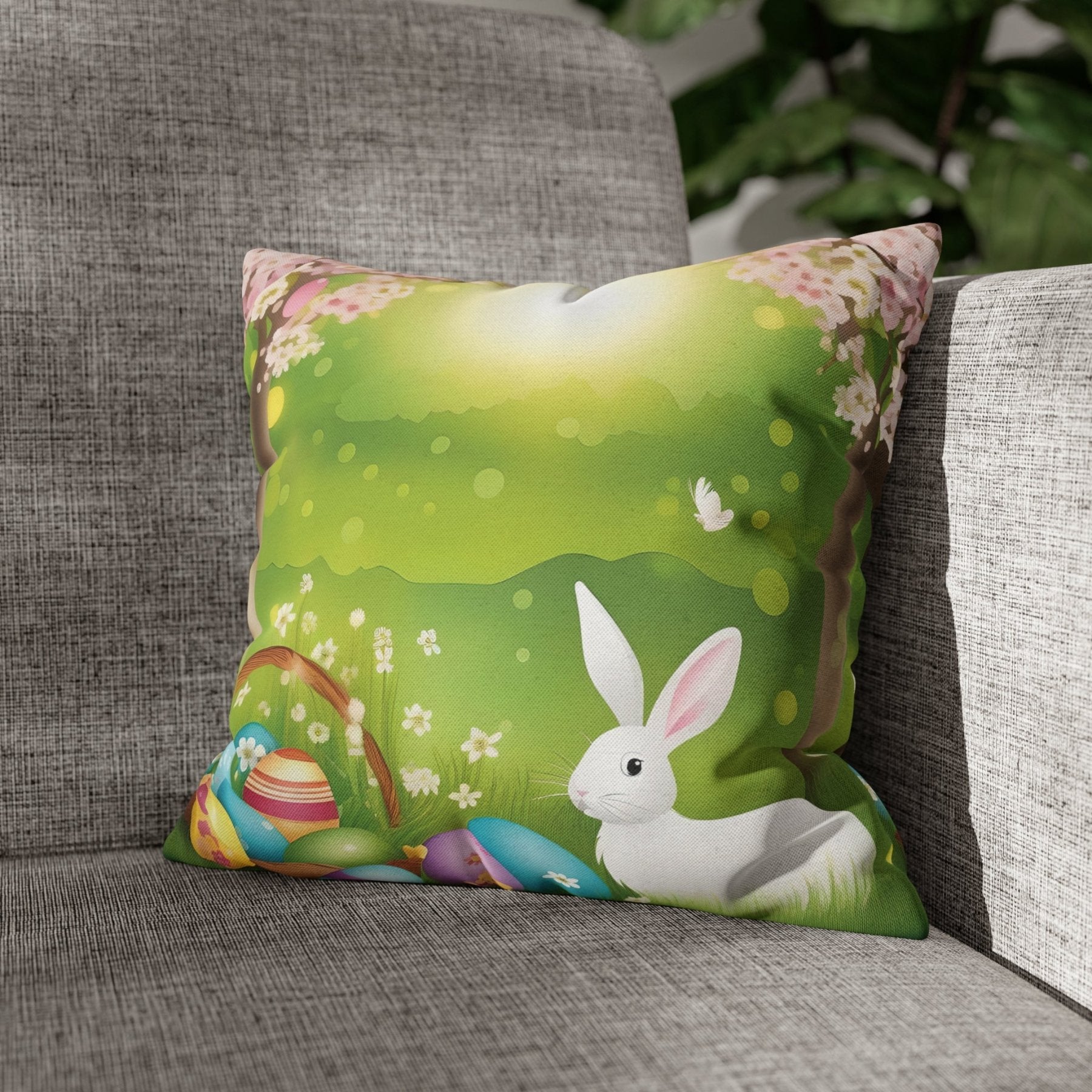 Easter Scene Throw Pillow Cover, Throw Pillow Case, Qty 1, (5) - Janlyn's Crafts