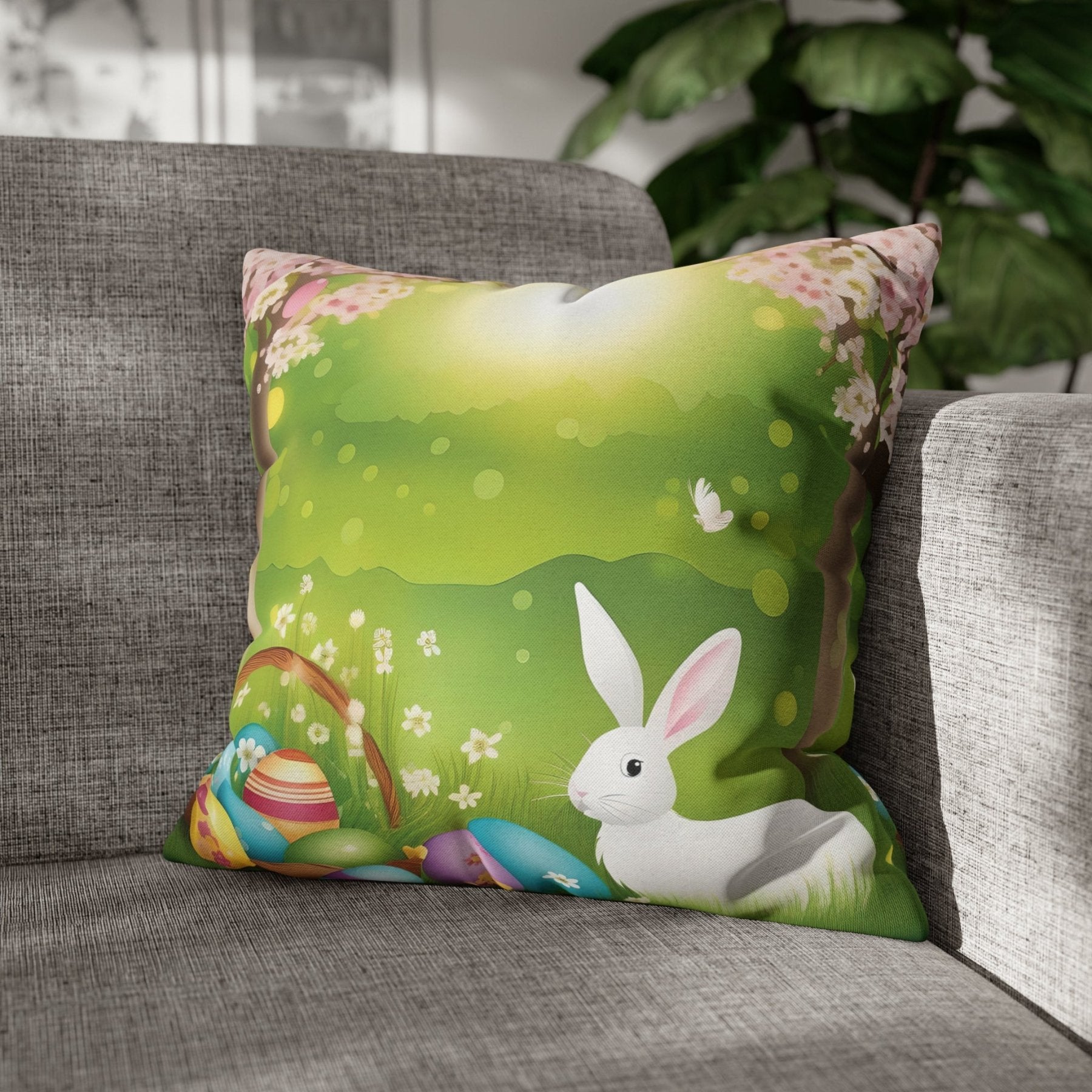 Easter Scene Throw Pillow Cover, Throw Pillow Case, Qty 1, (5) - Janlyn's Crafts