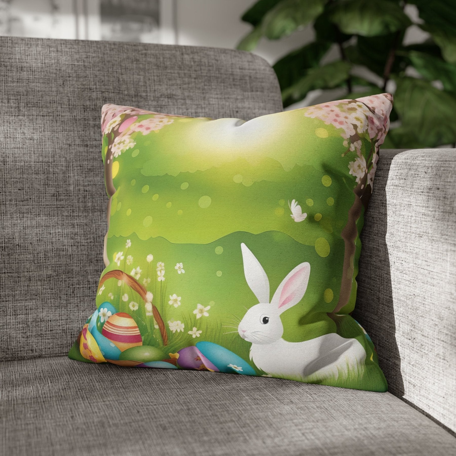 Easter Scene Throw Pillow Cover, Throw Pillow Case, Qty 1, (5) - Janlyn's Crafts