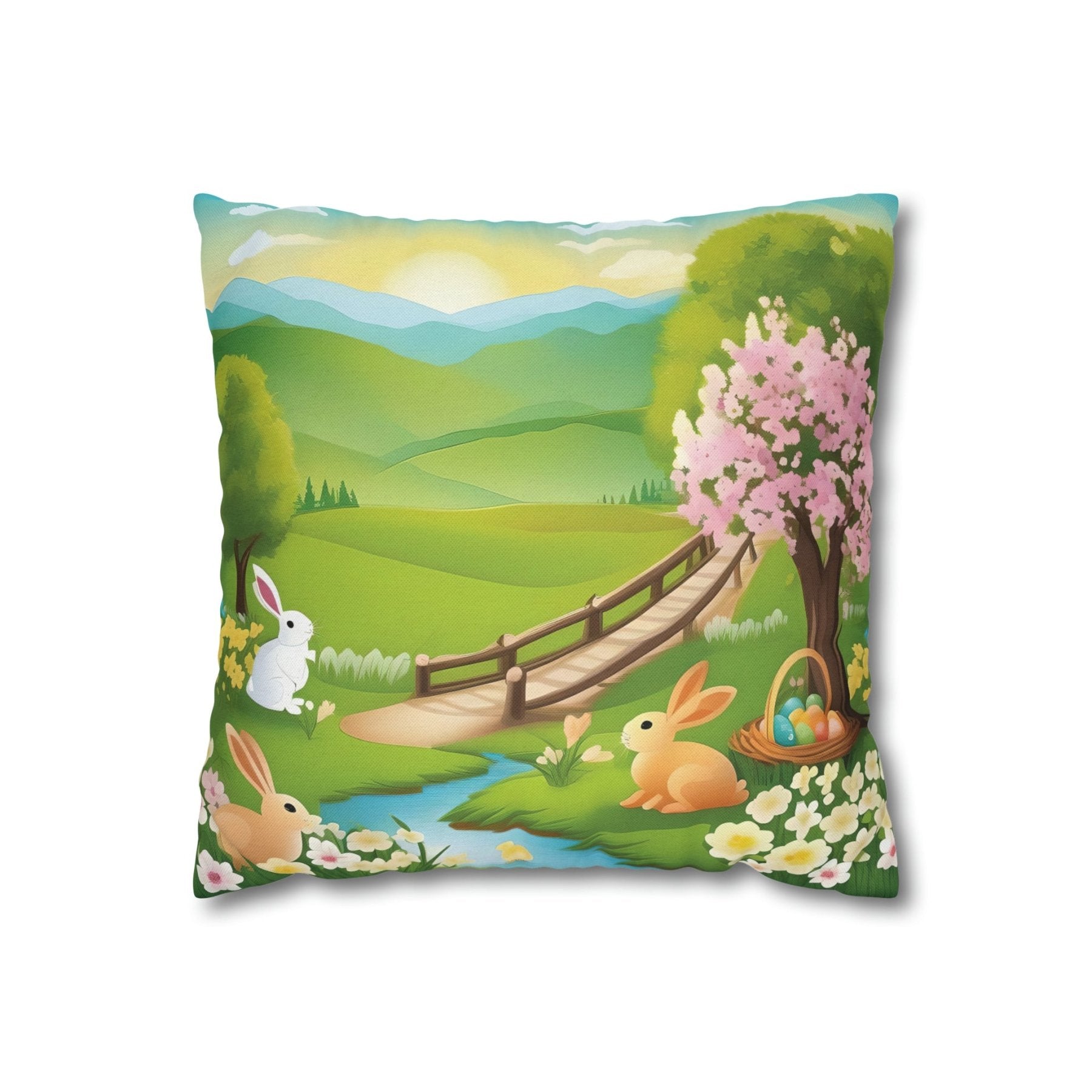 Easter Scene Throw Pillow Cover, Throw Pillow Case, Qty 1, (6) - Janlyn's Crafts