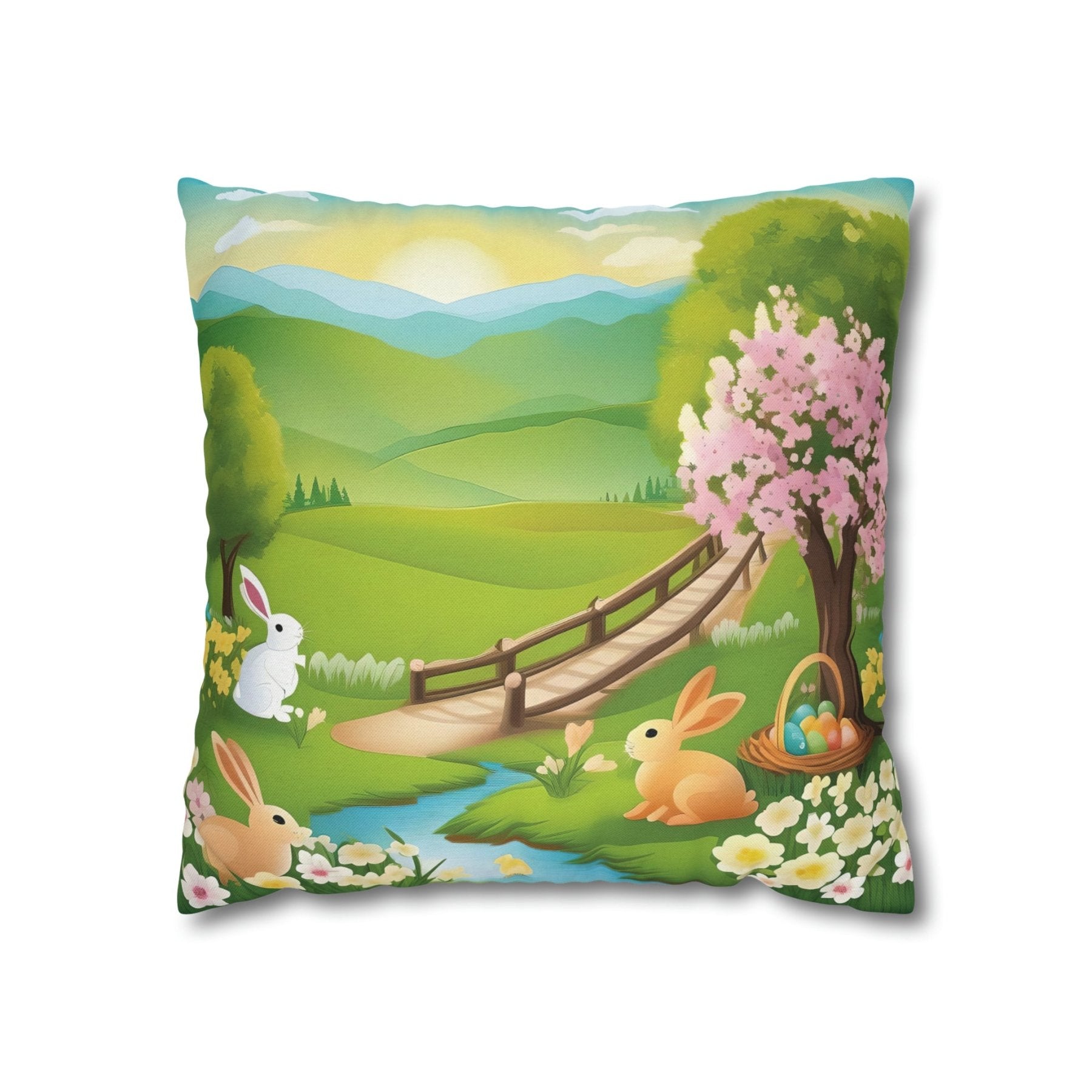 Easter Scene Throw Pillow Cover, Throw Pillow Case, Qty 1, (6) - Janlyn's Crafts