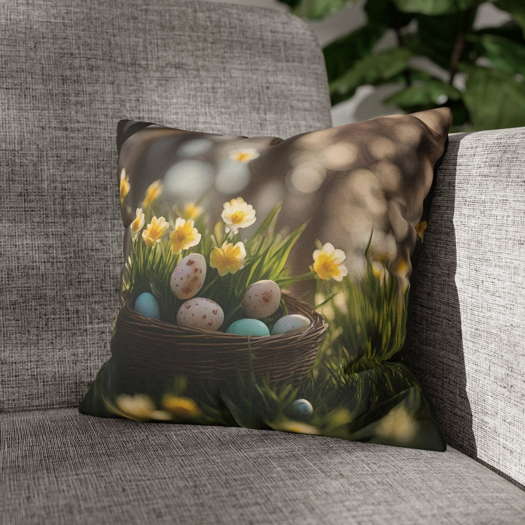 Easter Scene Throw Pillow Cover, Throw Pillow Case, Qty 1, (7) - Janlyn's Crafts