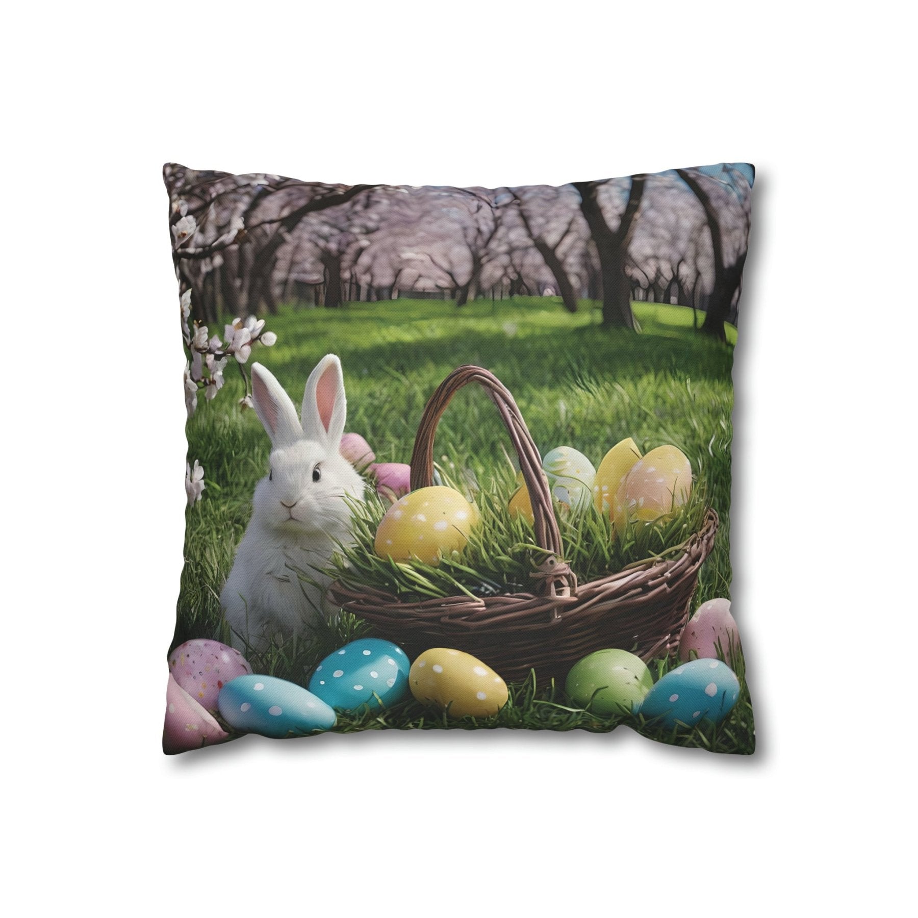 Easter Scene Throw Pillow Cover, Throw Pillow Case, Qty 1, (8) - Janlyn's Crafts