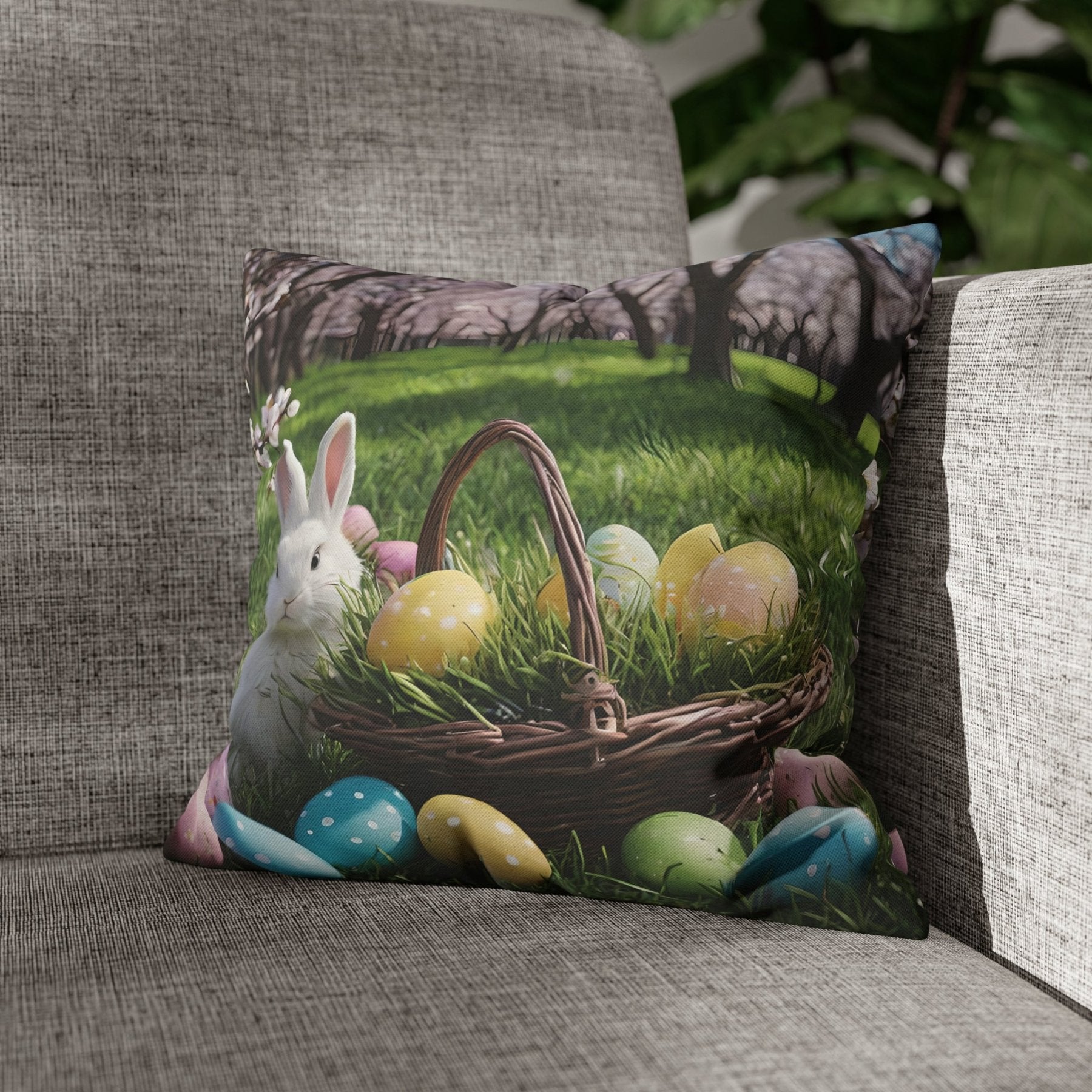 Easter Scene Throw Pillow Cover, Throw Pillow Case, Qty 1, (8) - Janlyn's Crafts