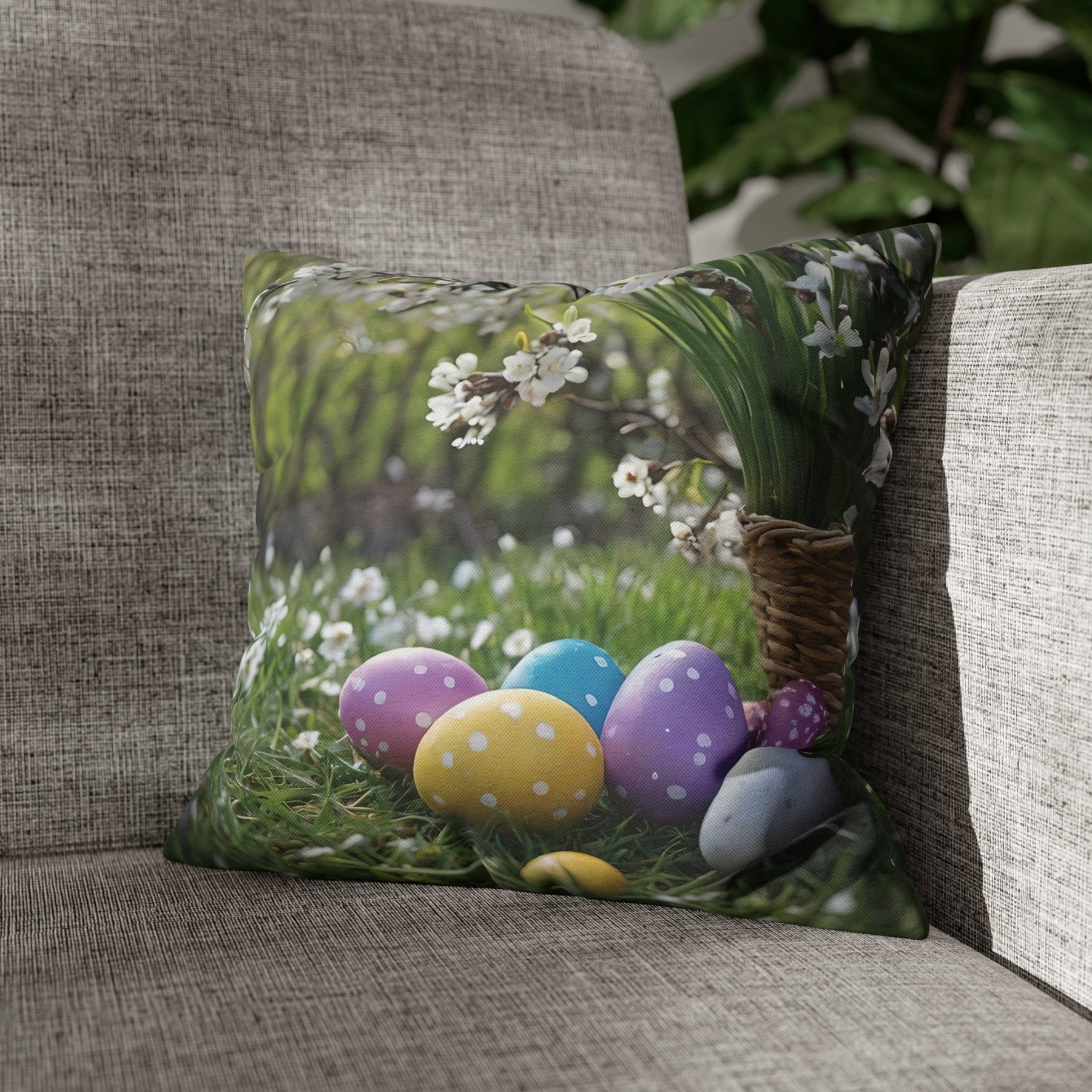 Easter Scene Throw Pillow Cover, Throw Pillow Case, Qty 1, (9) - Janlyn's Crafts