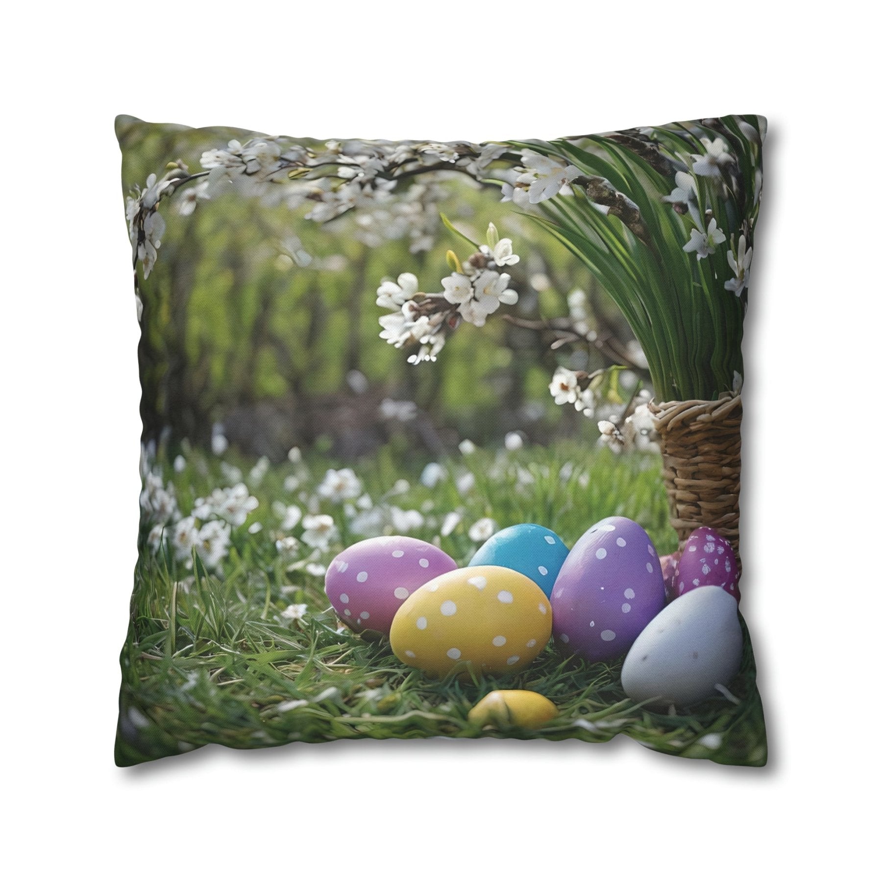 Easter Scene Throw Pillow Cover, Throw Pillow Case, Qty 1, (9) - Janlyn's Crafts