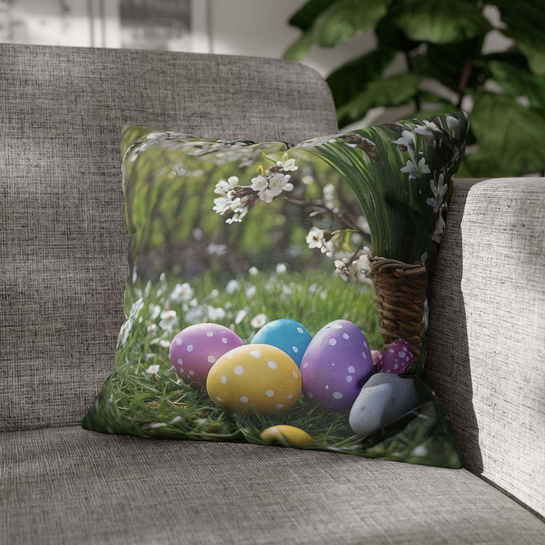 Easter Scene Throw Pillow Cover, Throw Pillow Case, Qty 1, (9) - Janlyn's Crafts