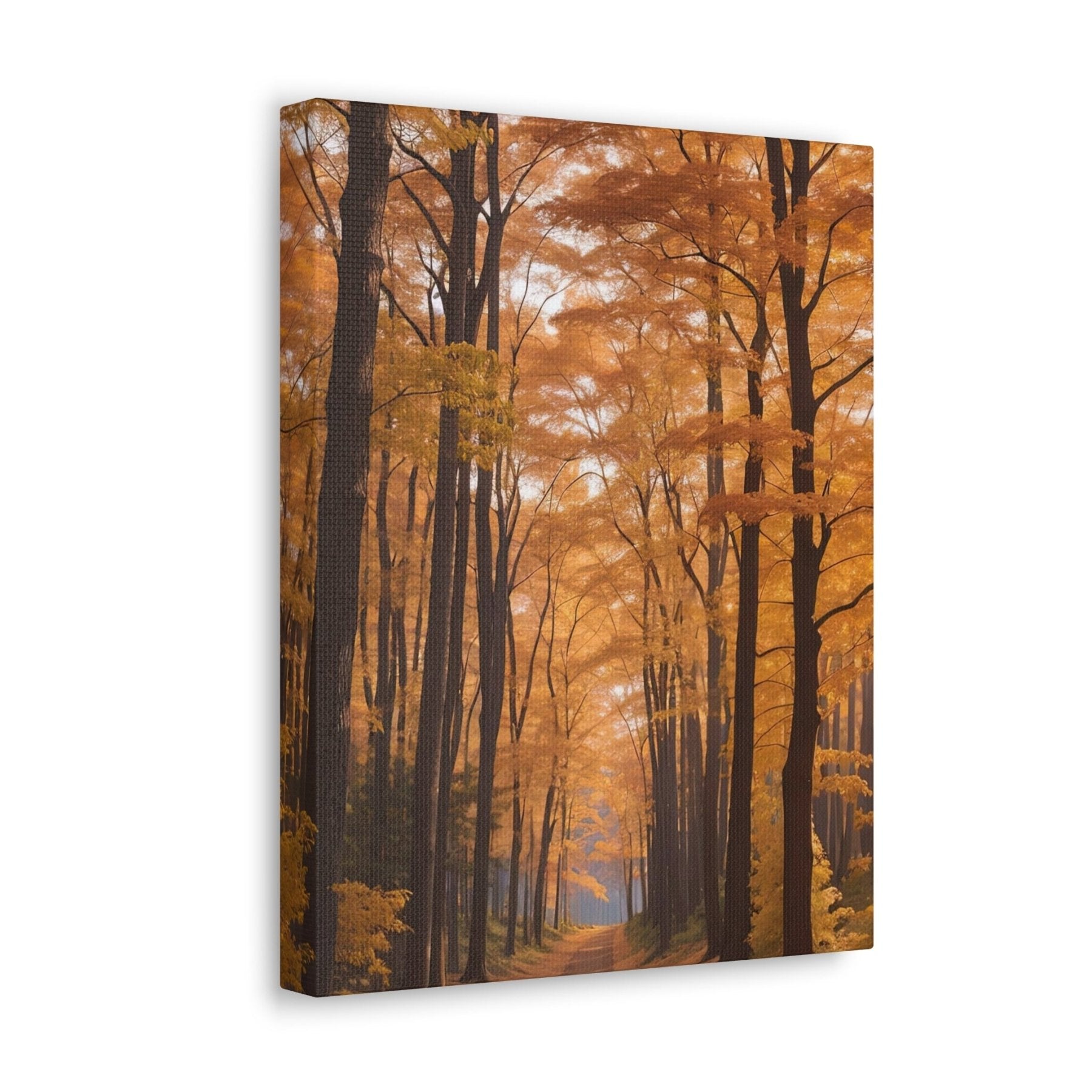 Canvas print of Forest scene in the season of Fall Autumn side view | Janlyn's Crafts