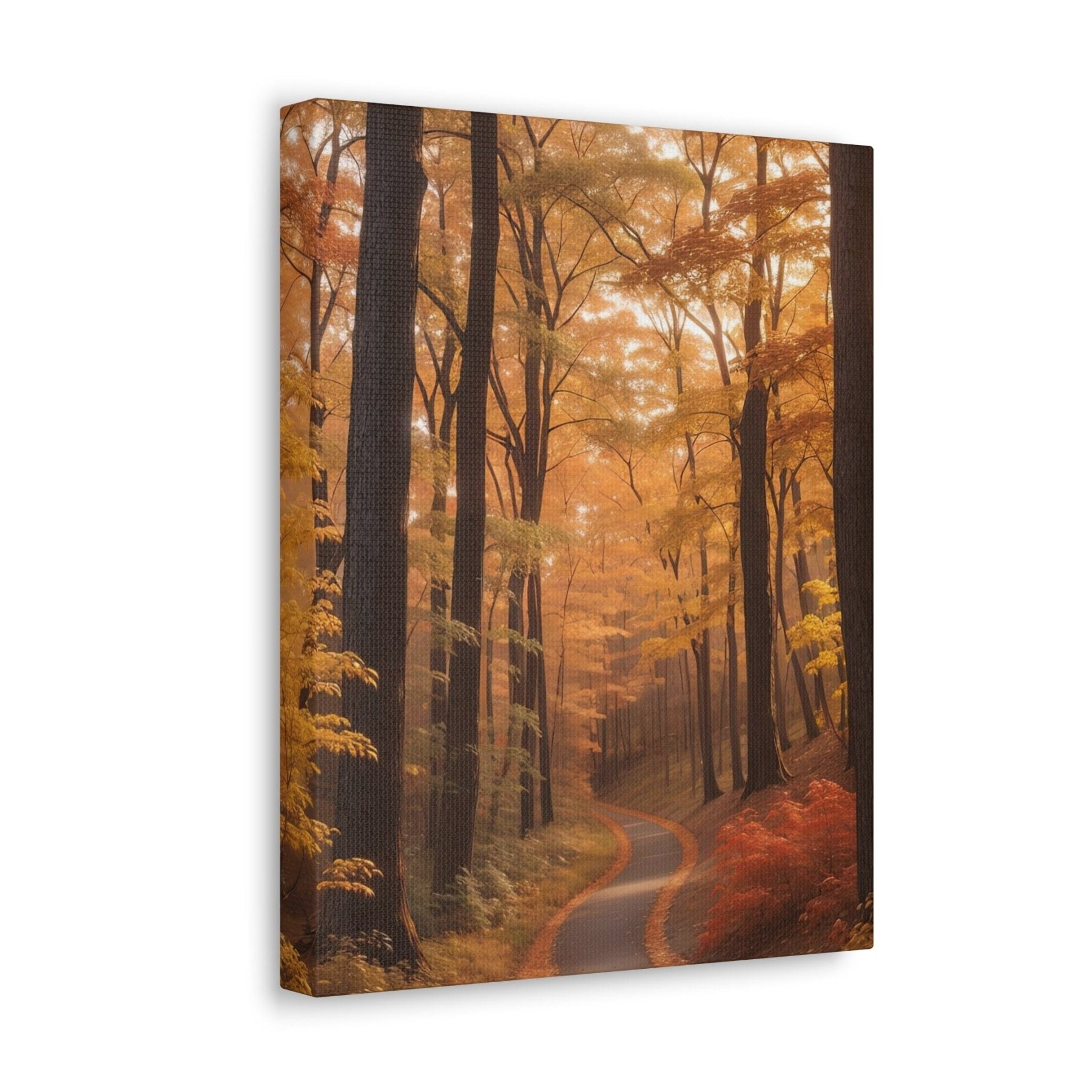 Canvas print of Forest scene in the season of Fall Autumn side view | Janlyn's Crafts