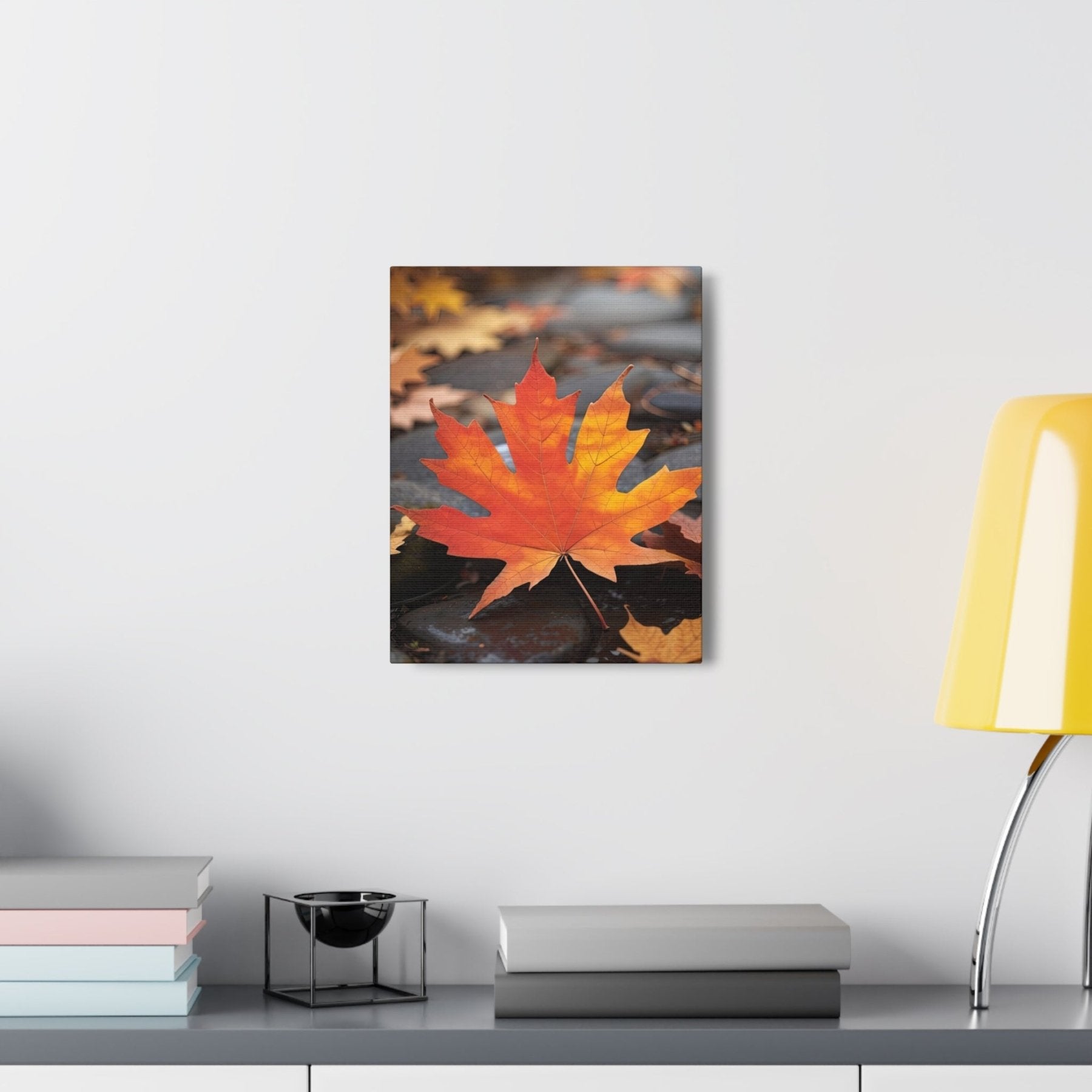 Canvas print of Forest scene in the season of Fall Autumn hung on a wall | Janlyn's Crafts