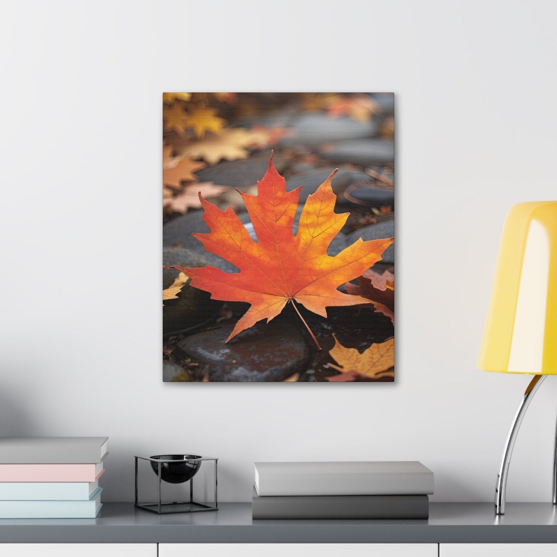 Canvas print of Forest scene in the season of Fall Autumn hung on a wall | Janlyn's Crafts