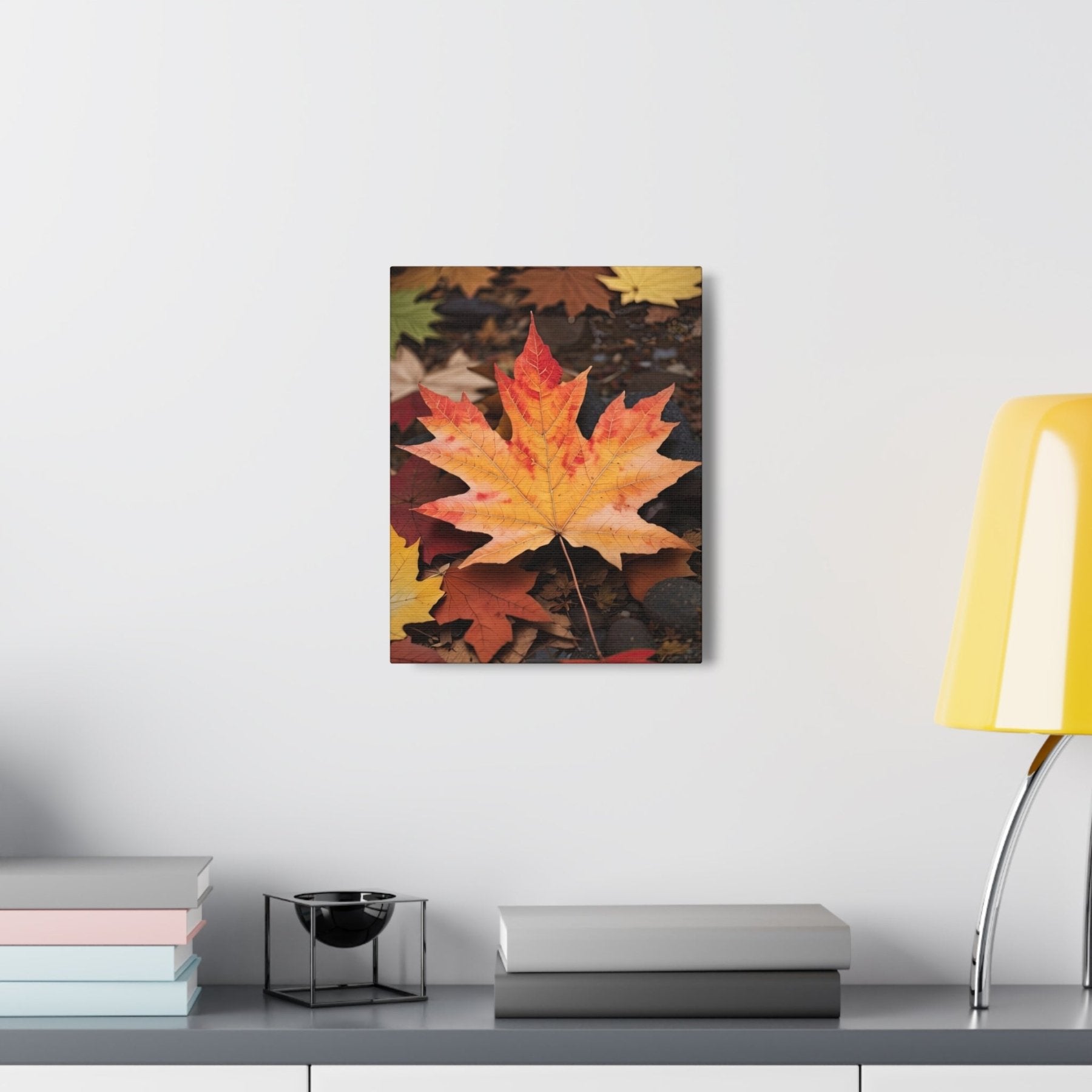 Canvas print of Forest scene in the season of Fall Autumn hung on a wall | Janlyn's Crafts