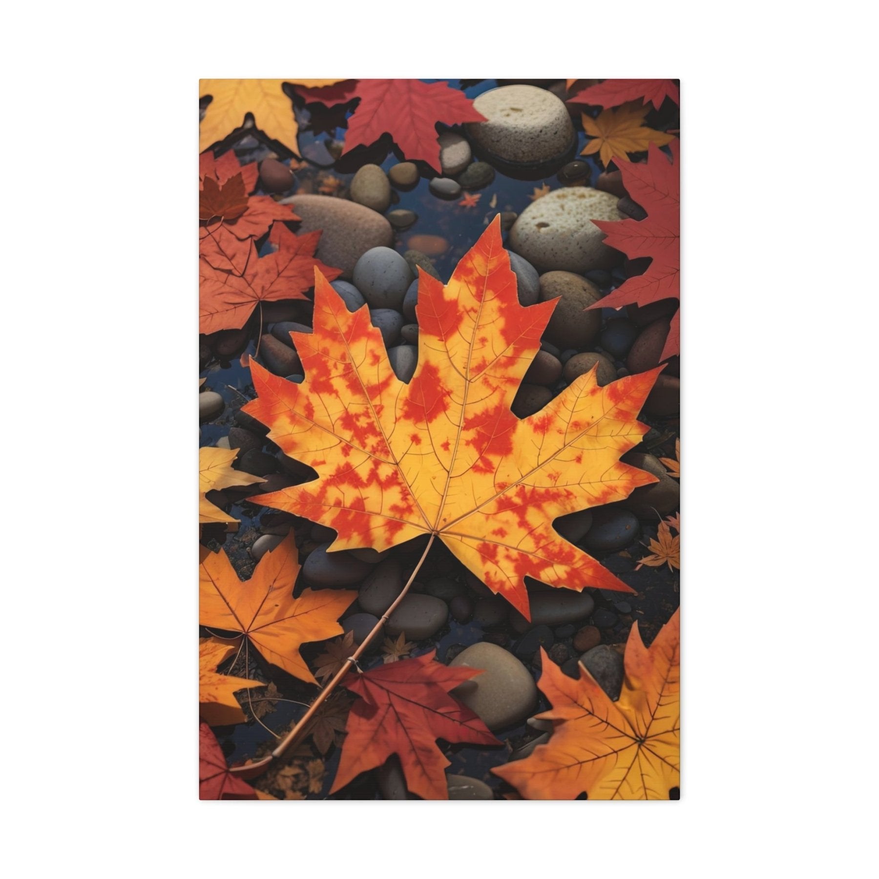 Canvas print of Forest scene in the season of Fall Autumn | Janlyn's Crafts