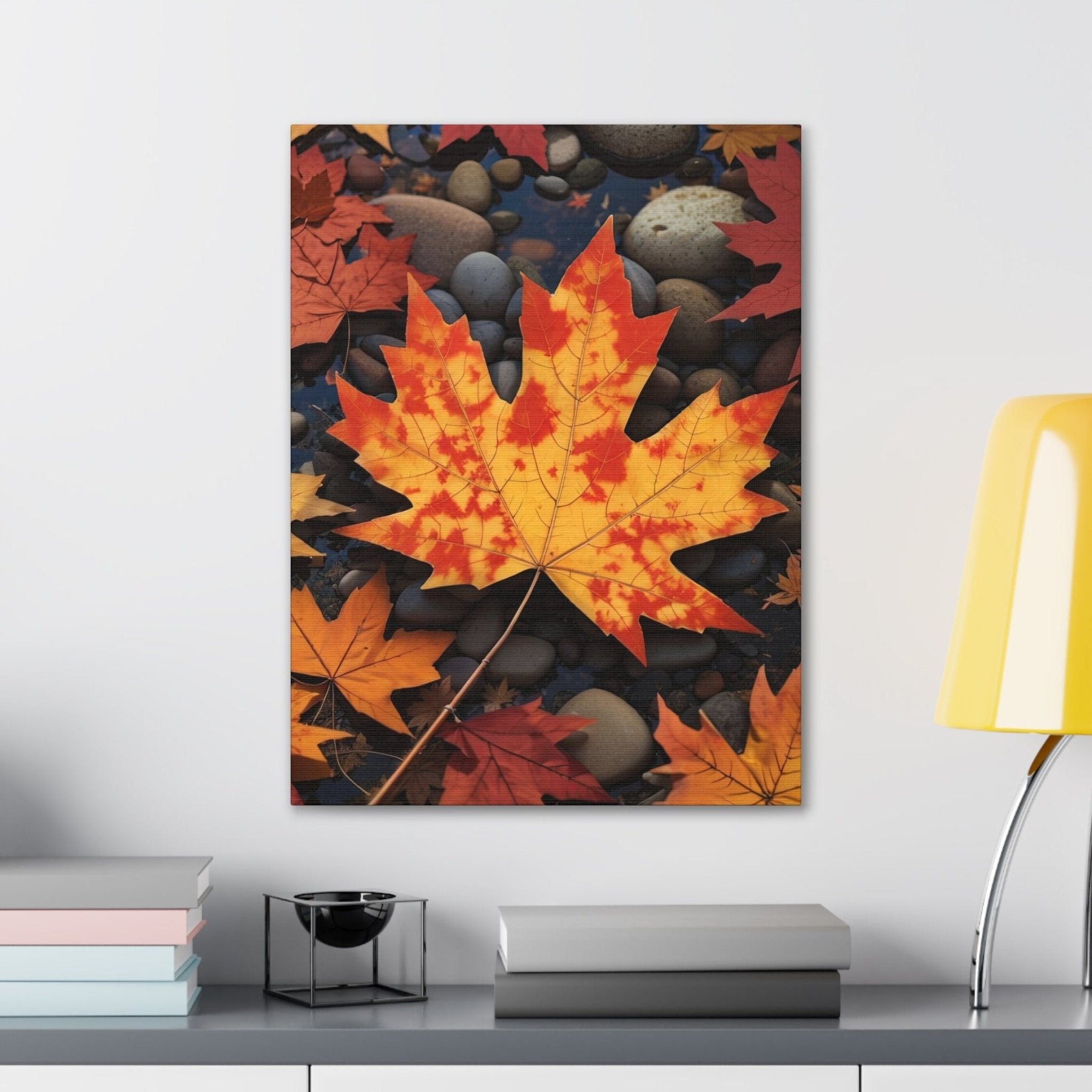 Canvas print of Forest scene in the season of Fall Autumn hung on a wall | Janlyn's Crafts