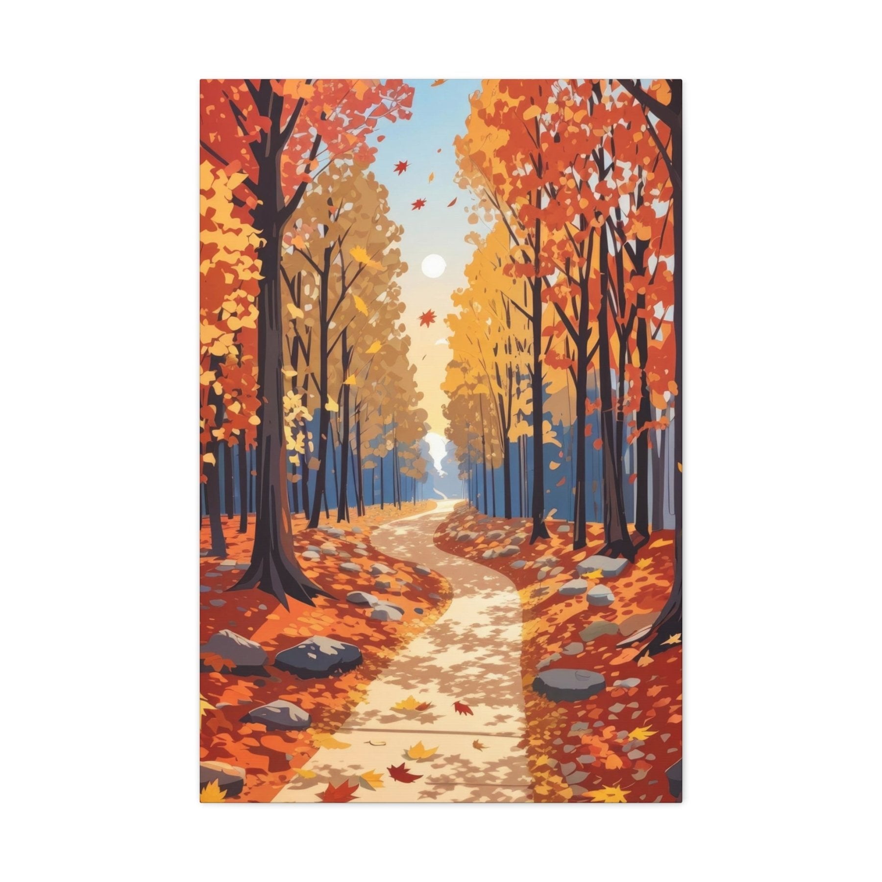 Canvas print of Forest scene in the season of Fall Autumn | Janlyn's Crafts