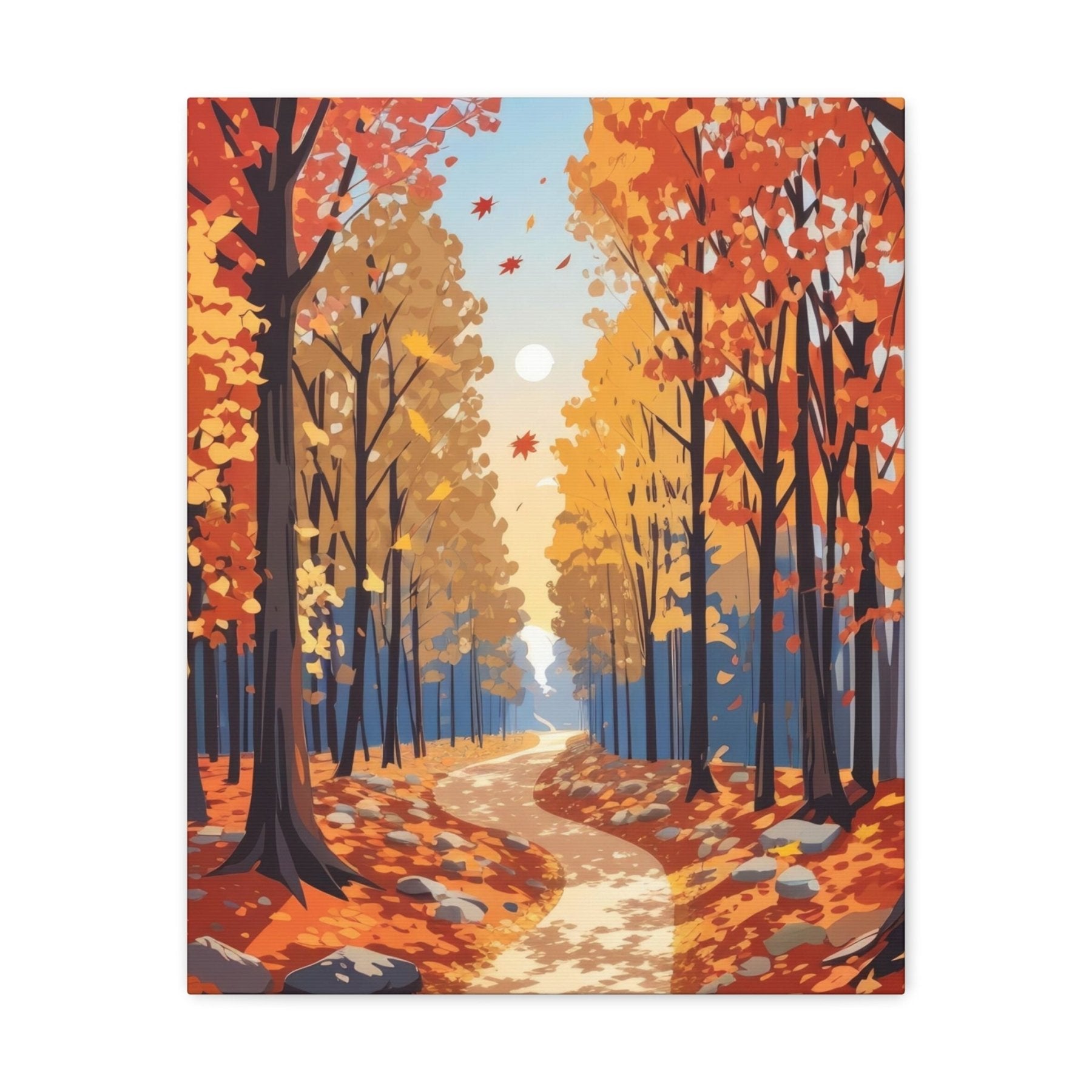 Canvas print of Forest scene in the season of Fall Autumn | Janlyn's Crafts