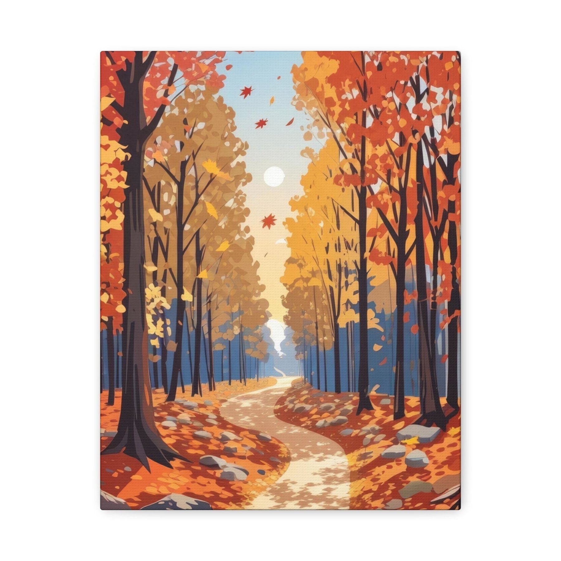 Canvas print of Forest scene in the season of Fall Autumn | Janlyn's Crafts