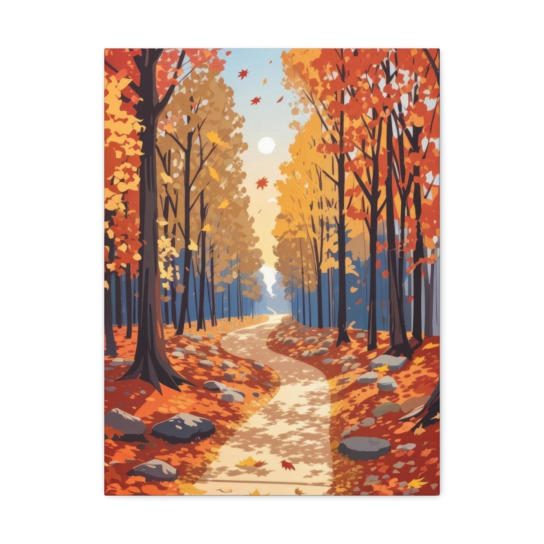 Canvas print of Forest scene in the season of Fall Autumn | Janlyn's Crafts