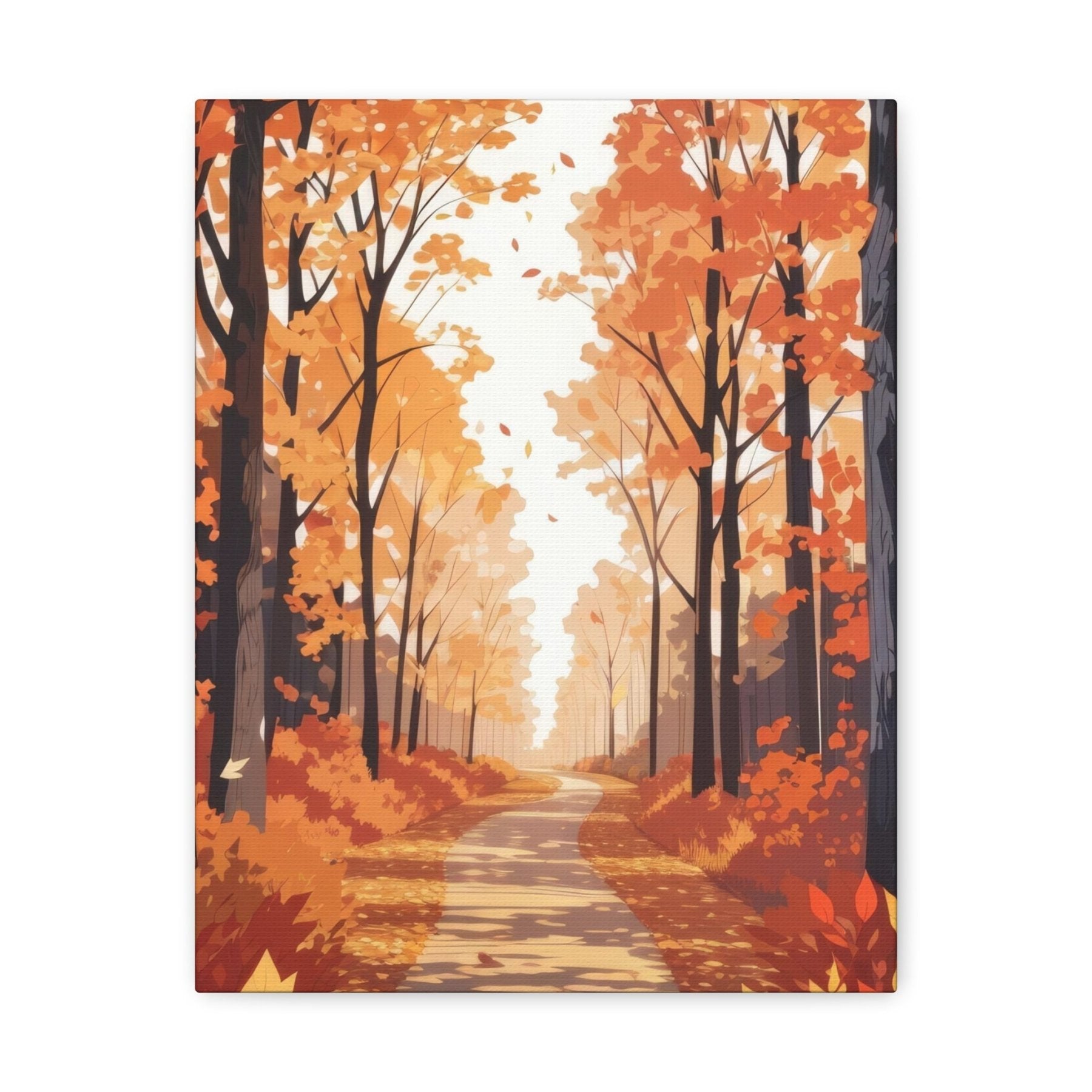 Canvas print of Forest scene in the season of Fall Autumn | Janlyn's Crafts