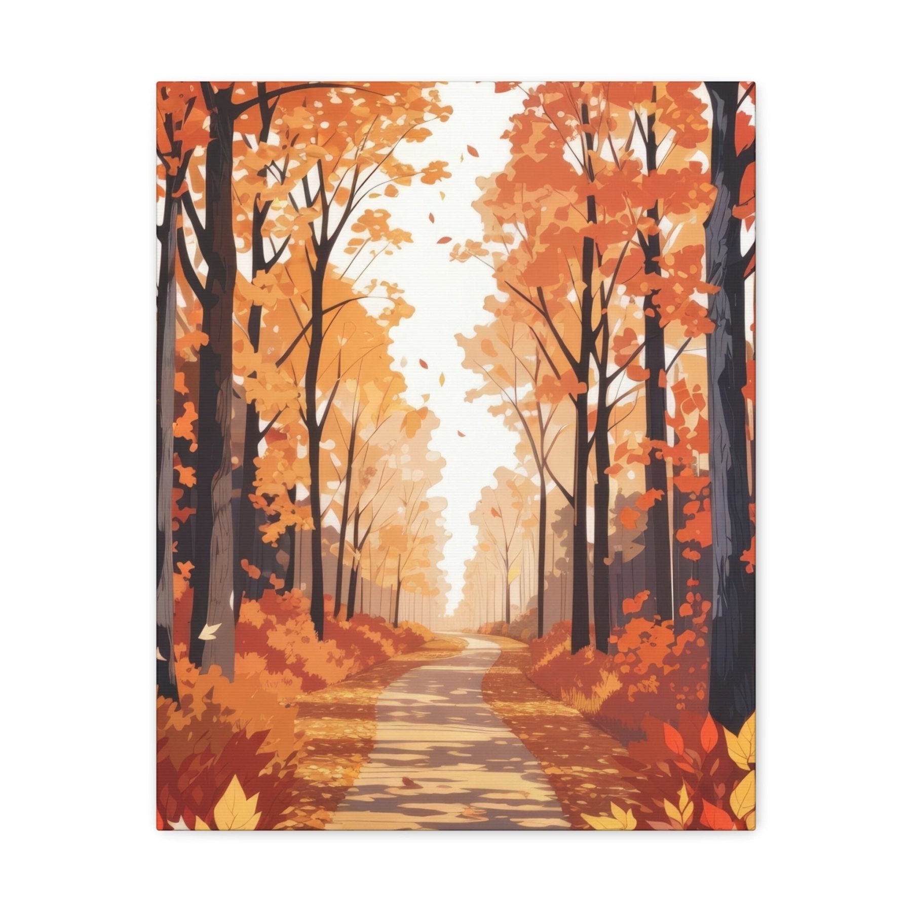 Canvas print of Forest scene in the season of Fall Autumn | Janlyn's Crafts