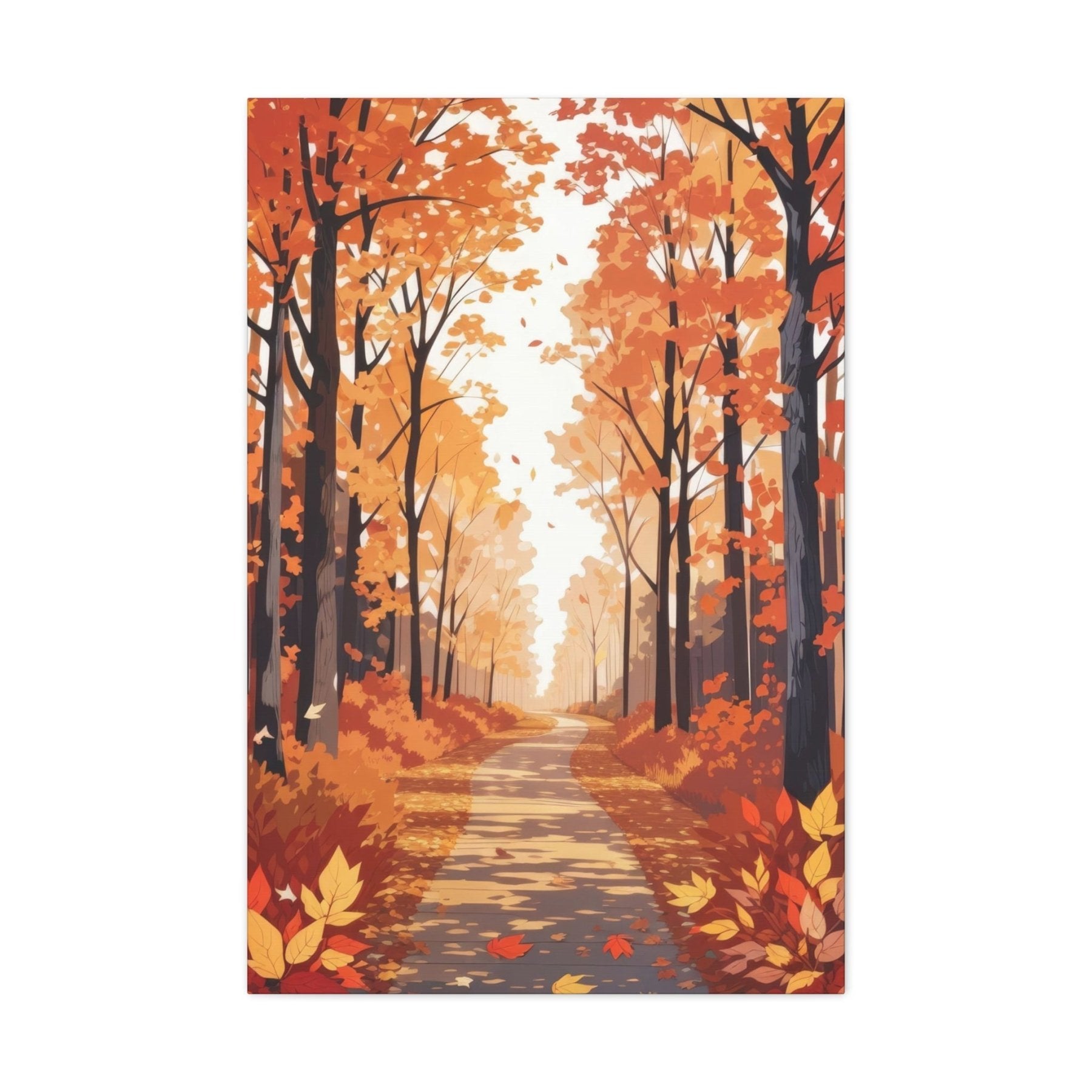 Canvas print of Forest scene in the season of Fall Autumn | Janlyn's Crafts