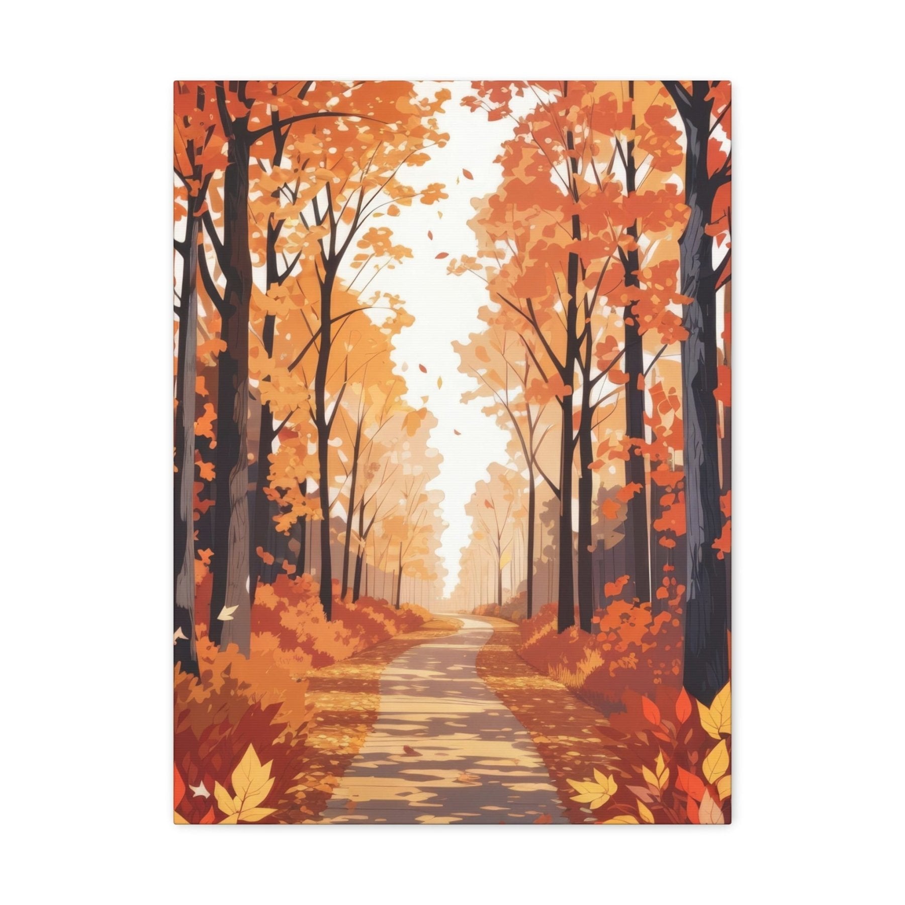 Canvas print of Forest scene in the season of Fall Autumn | Janlyn's Crafts