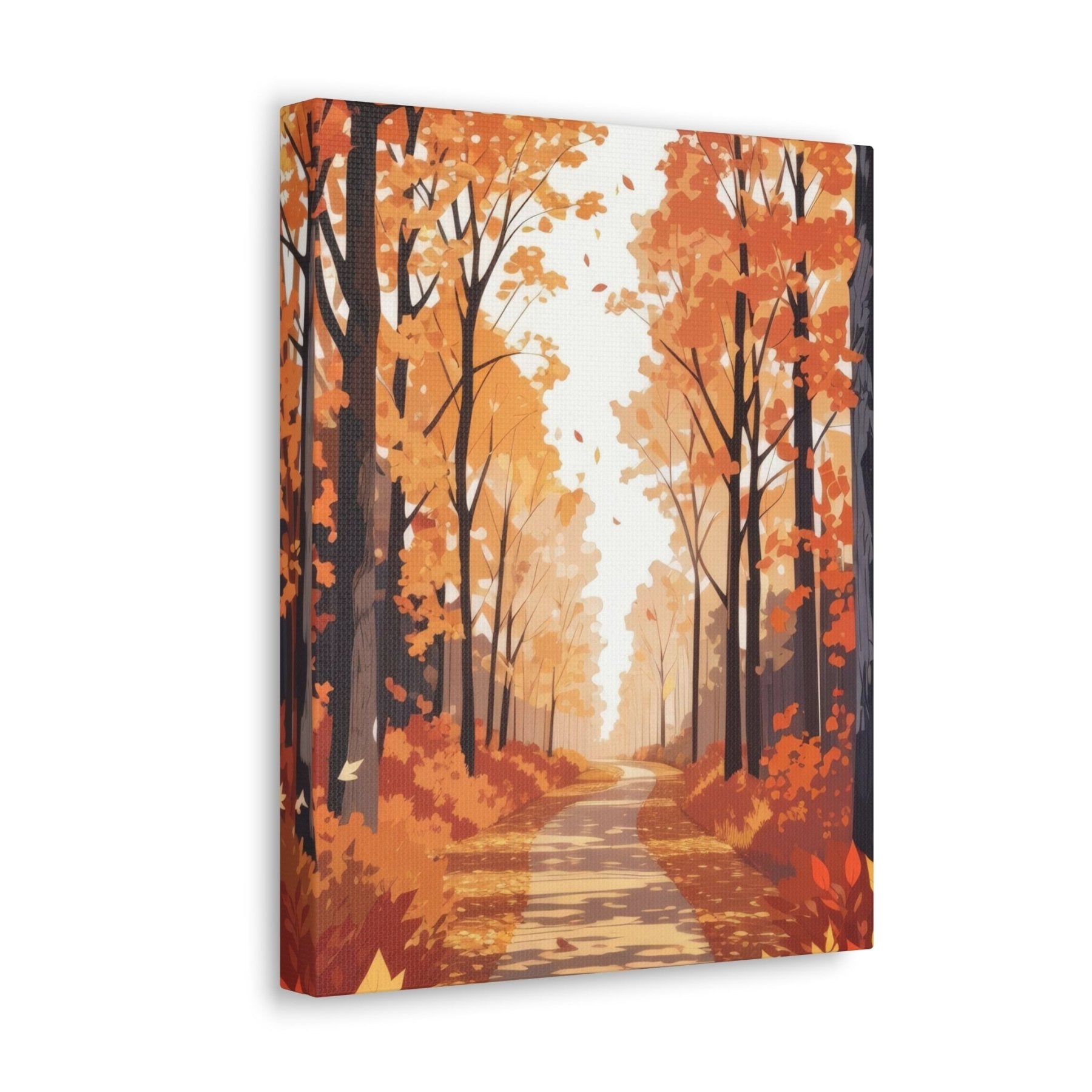 Canvas print of Forest scene in the season of Fall Autumn side view | Janlyn's Crafts