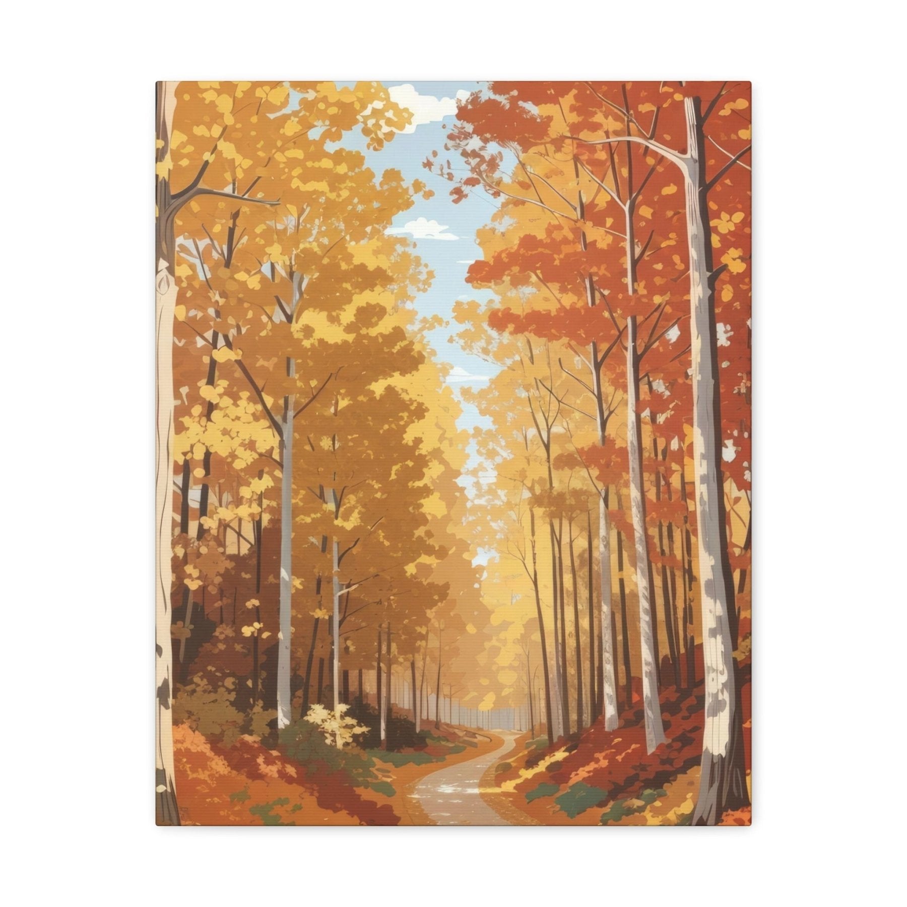 Canvas print of Forest scene in the season of Fall Autumn | Janlyn's Crafts