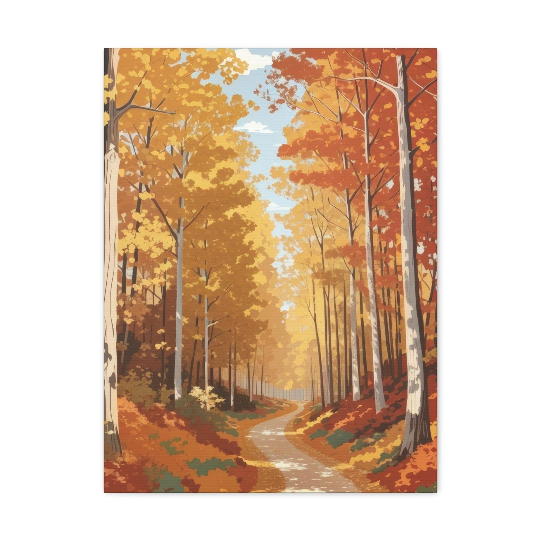 Canvas print of Forest scene in the season of Fall Autumn | Janlyn's Crafts