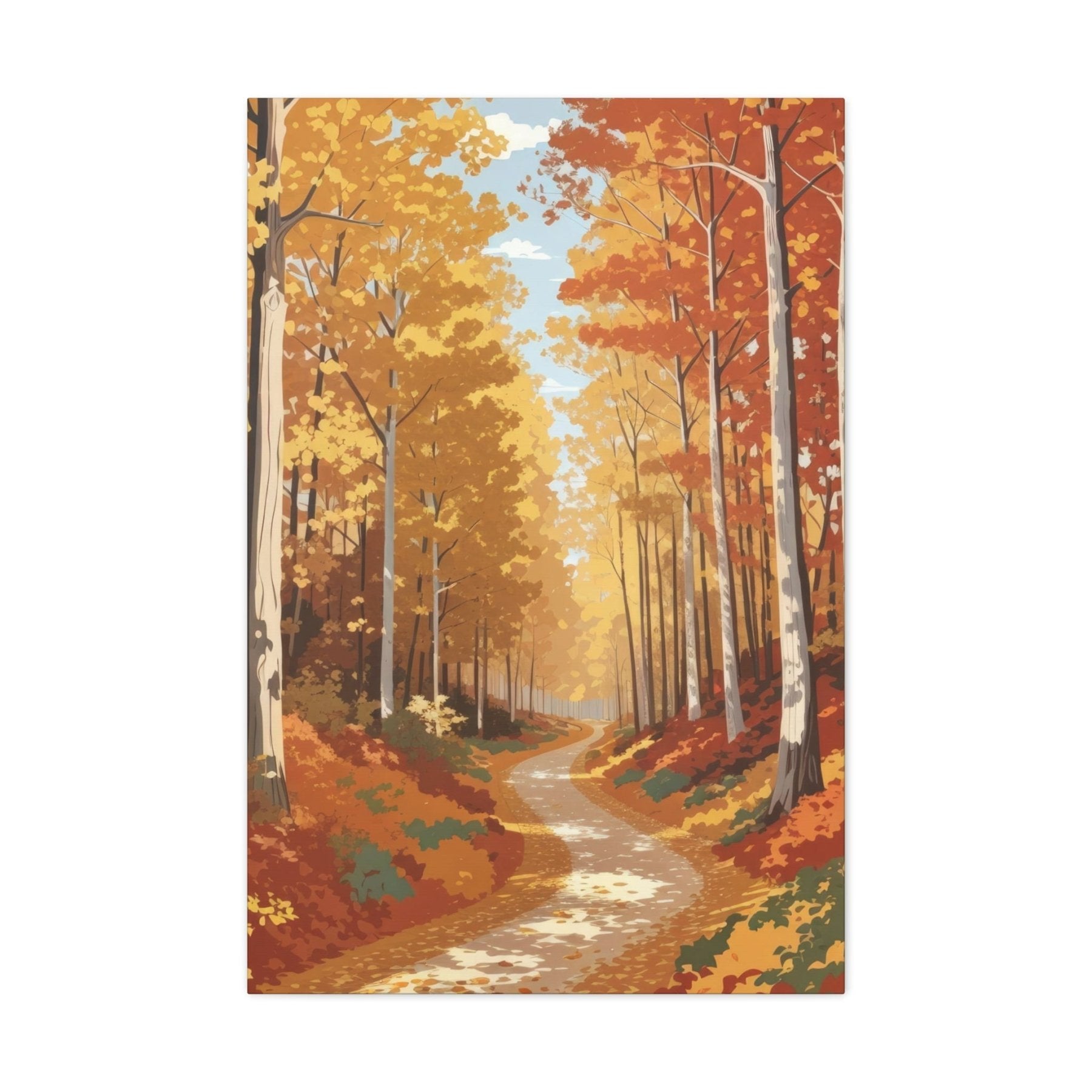 Canvas print of Forest scene in the season of Fall Autumn | Janlyn's Crafts